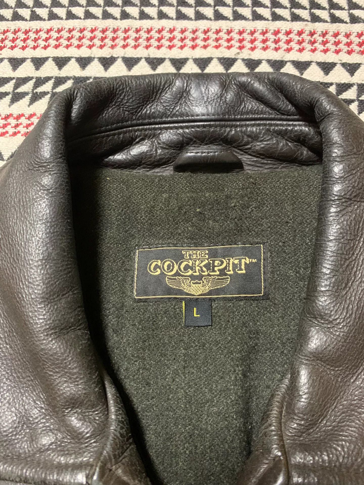 Cockpit USA black leather jacket with quilted lining Size US L / EU 52-54 / 3 - 8 Thumbnail