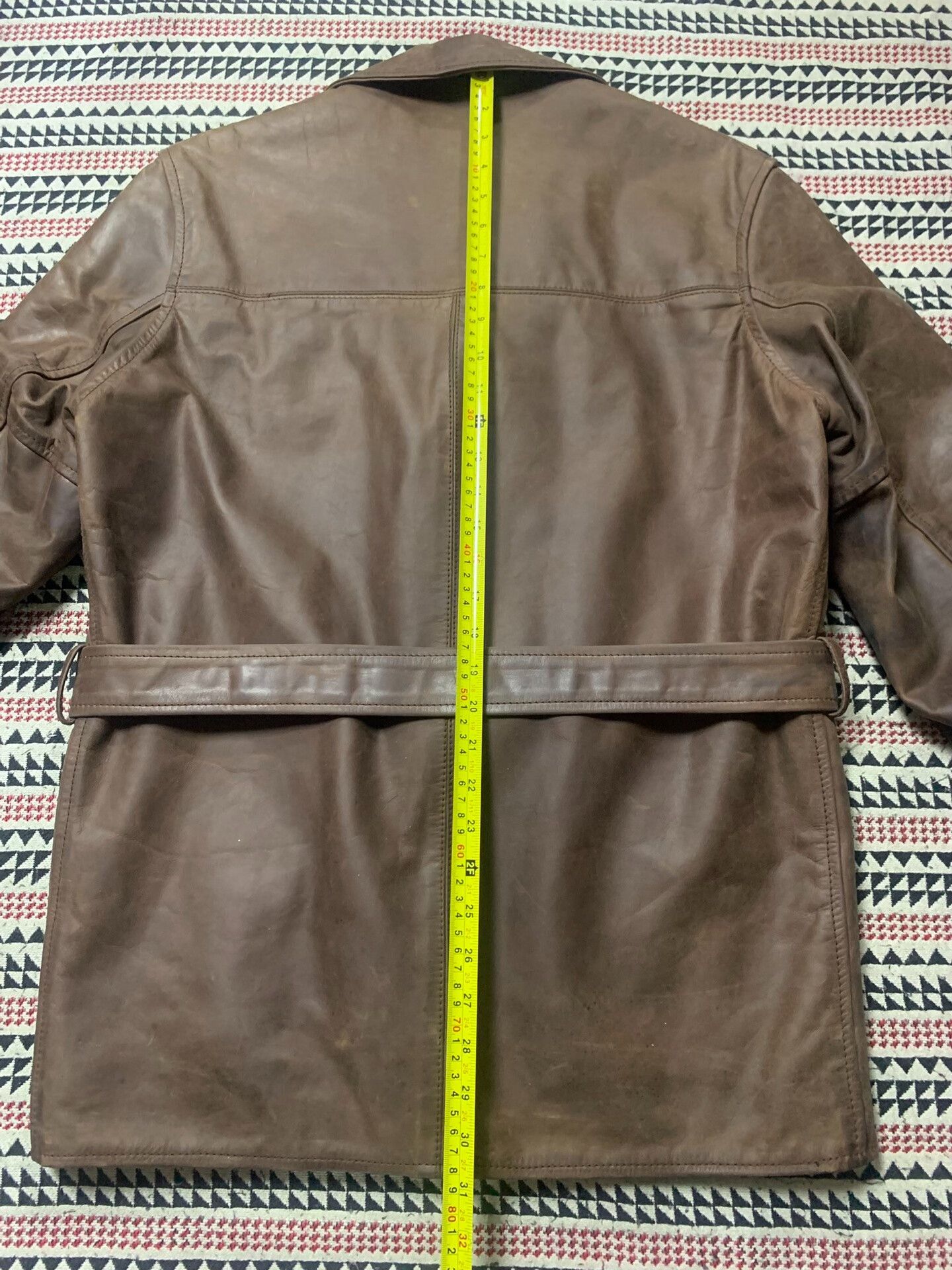 Aero Leathers brown leather AERO coat with belt Size US M / EU 48-50 / 2 - 9 Thumbnail