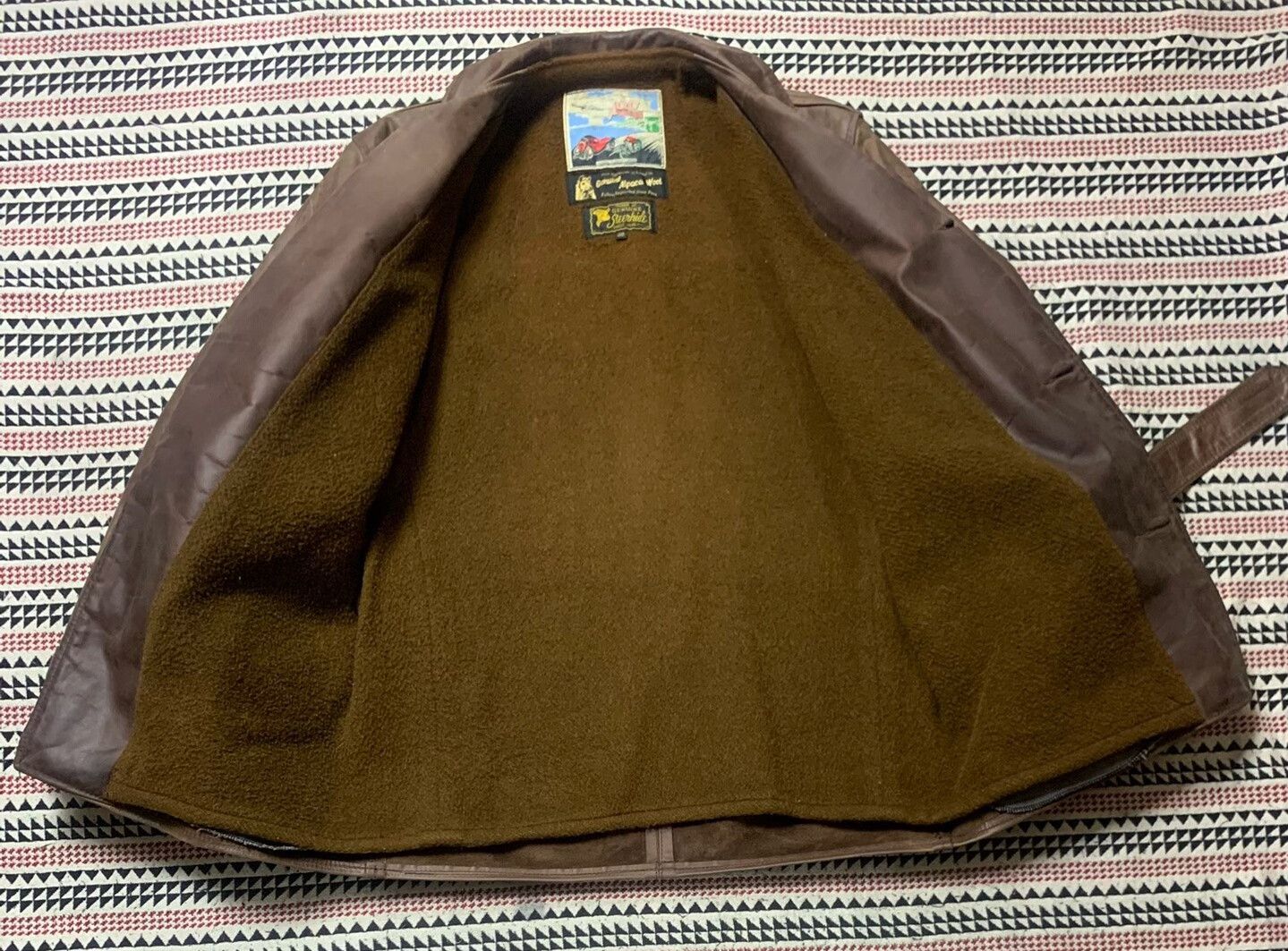 Aero Leathers brown leather AERO coat with belt Size US M / EU 48-50 / 2 - 4 Thumbnail