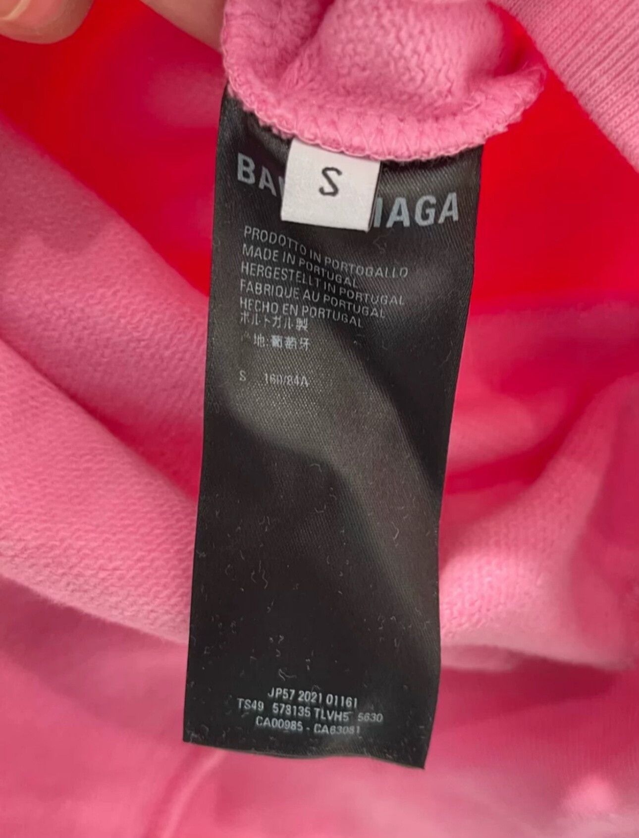 Balenciaga balenciaga pink graphic hoodie with sparkle detail Size S / US 4 / IT 40 - 5 Thumbnail