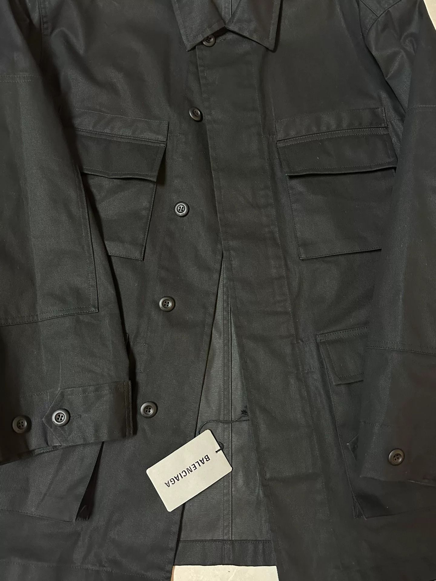 Balenciaga Balenciaga Black Utility Jacket with Four Pockets Size US S / EU 44-46 / 1 - 3 Thumbnail