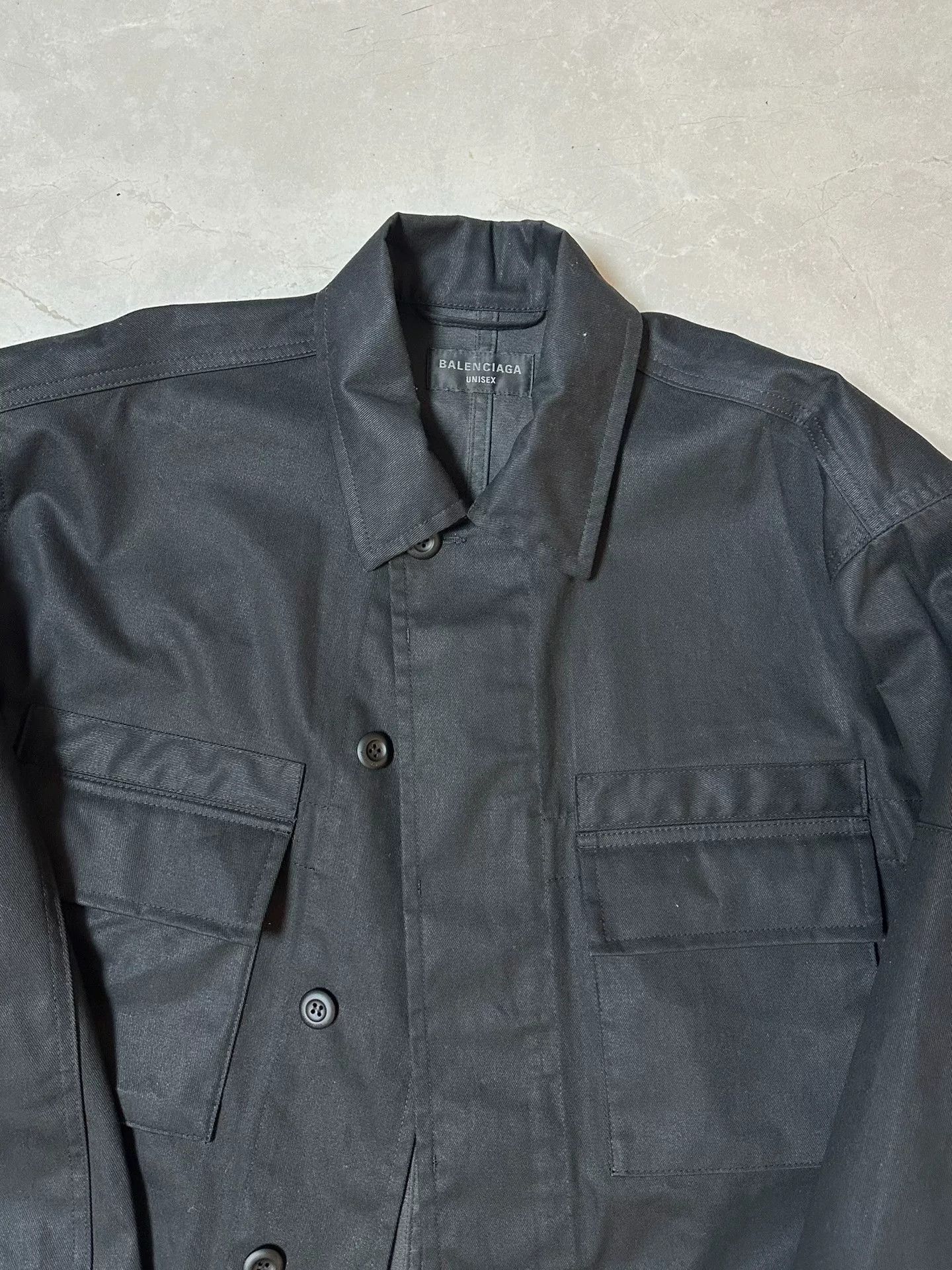 Balenciaga Balenciaga Black Utility Jacket with Four Pockets Size US S / EU 44-46 / 1 - 2 Thumbnail