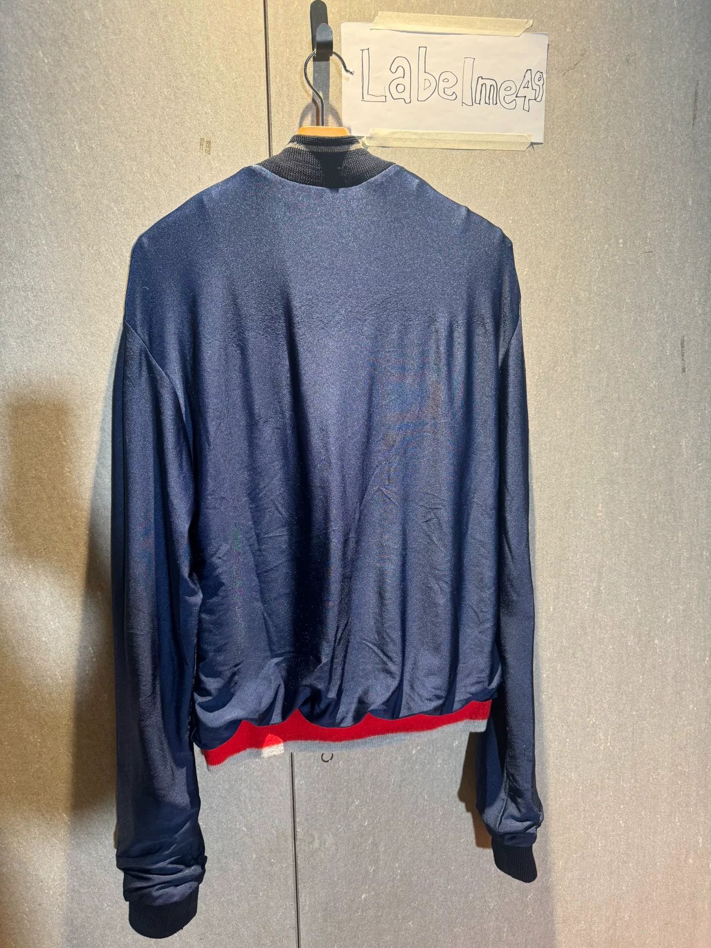 Yohji Yamamoto stylish navy and red bomber jacket Size US L / EU 52-54 / 3 - 4 Thumbnail