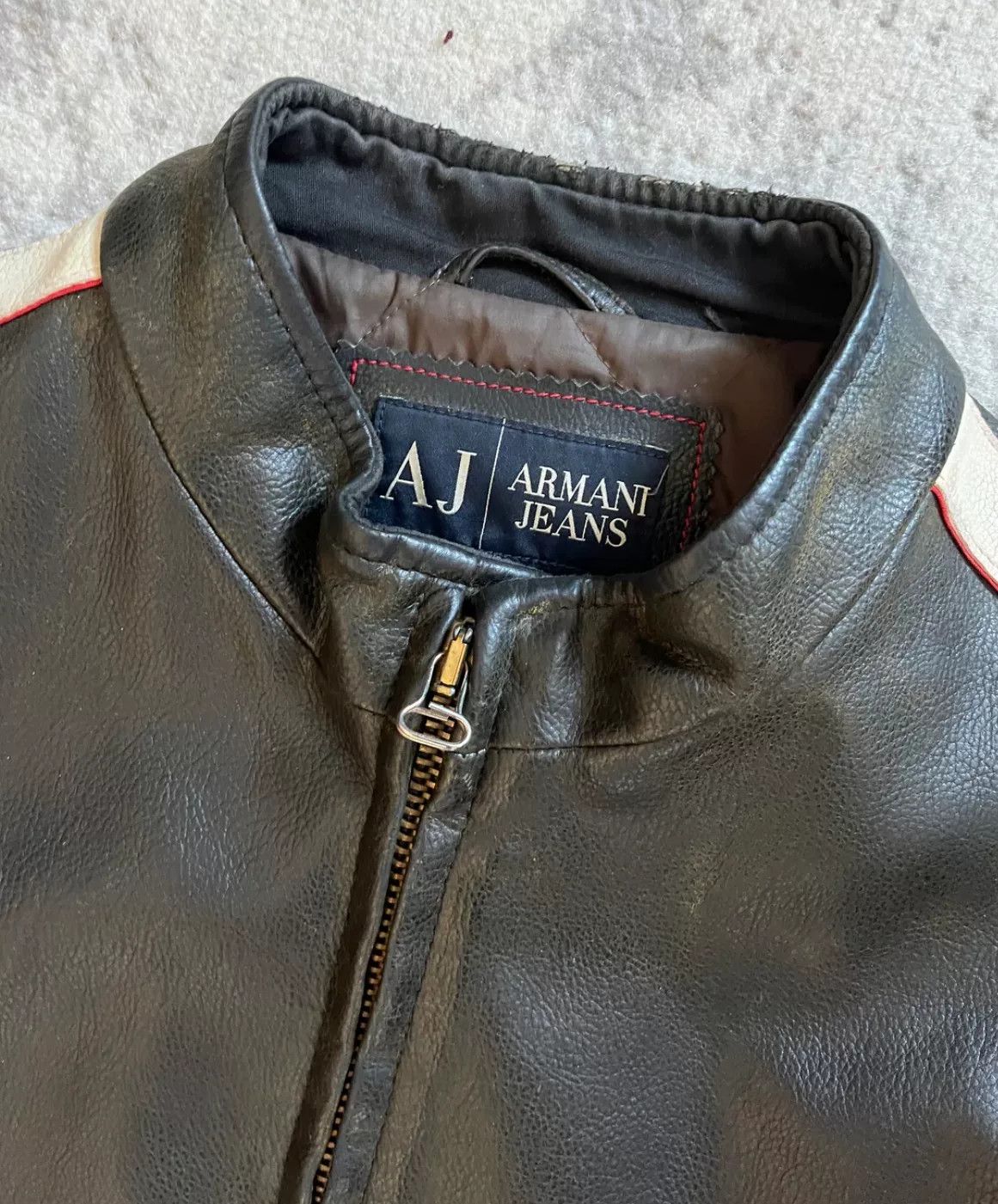 Emporio Armani 2000s Armani Biker Leather Jacket M Size Size US M / EU 48-50 / 2 - 6 Thumbnail
