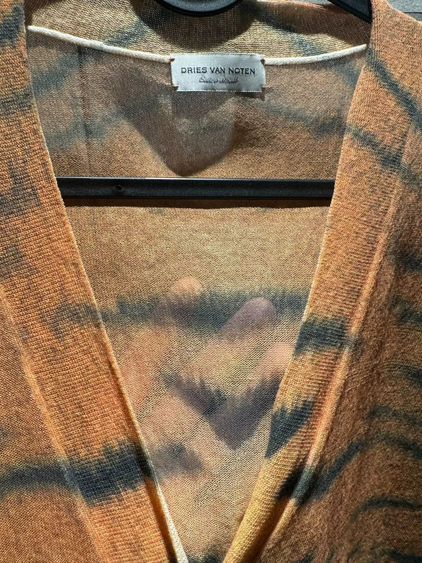 Dries Van Noten sheer leopard print cardigan by dries van noten Size XS / US 0-2 / IT 36-38 - 2 Thumbnail