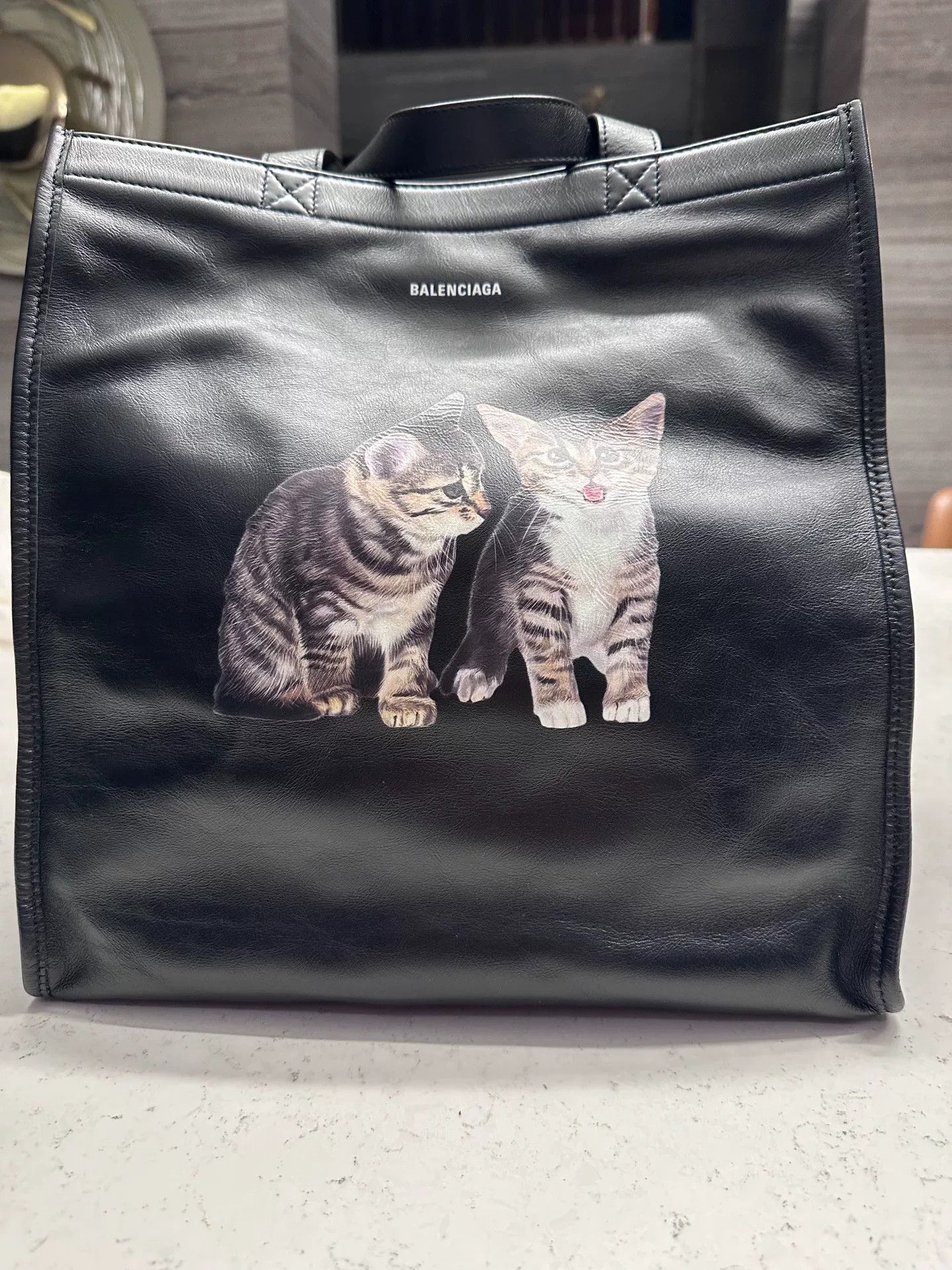 Balenciaga balenciaga tote bag with cat print design Size ONE SIZE - 2 Thumbnail
