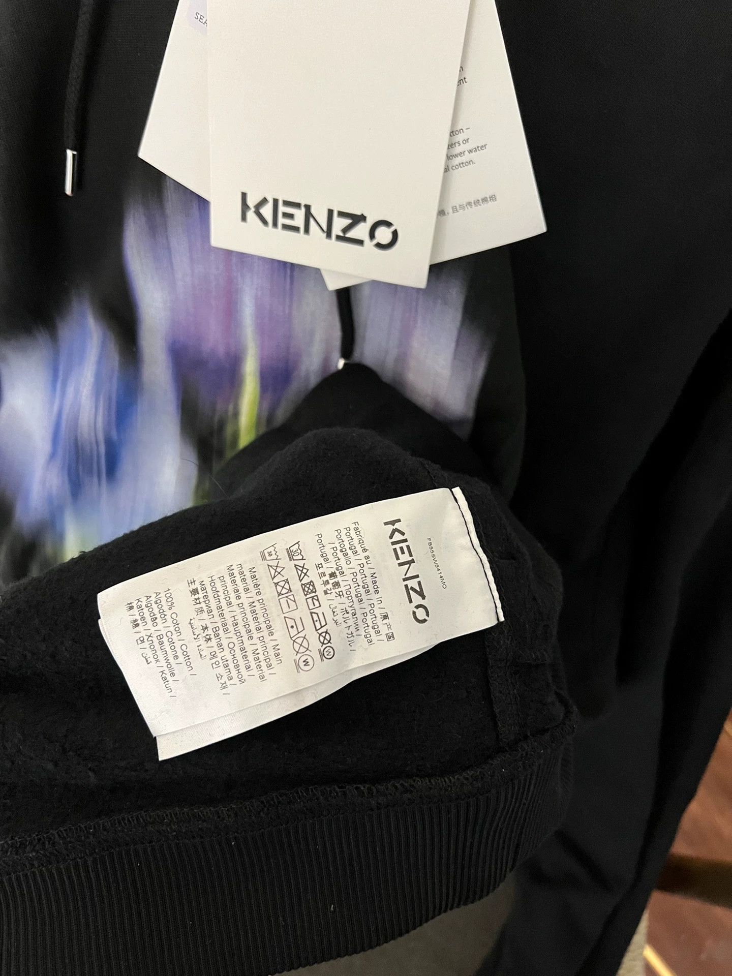 Kenzo kenzo black hoodie with floral design Size US M / EU 48-50 / 2 - 4 Thumbnail