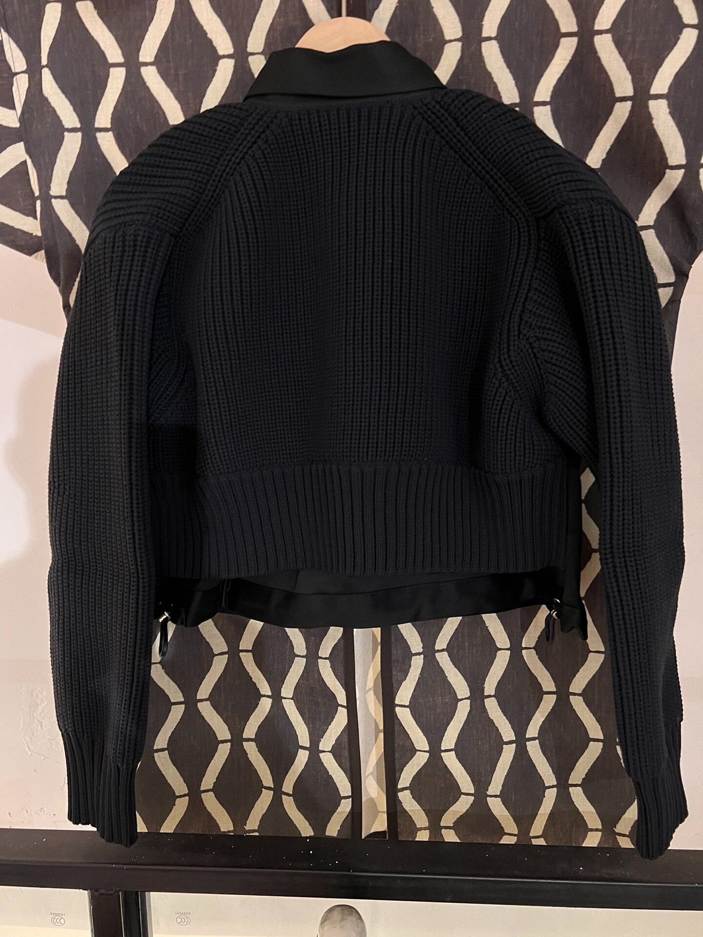 Sacai sacai black cropped jacket with knit sleeves Size S / US 4 / IT 40 - 3 Thumbnail