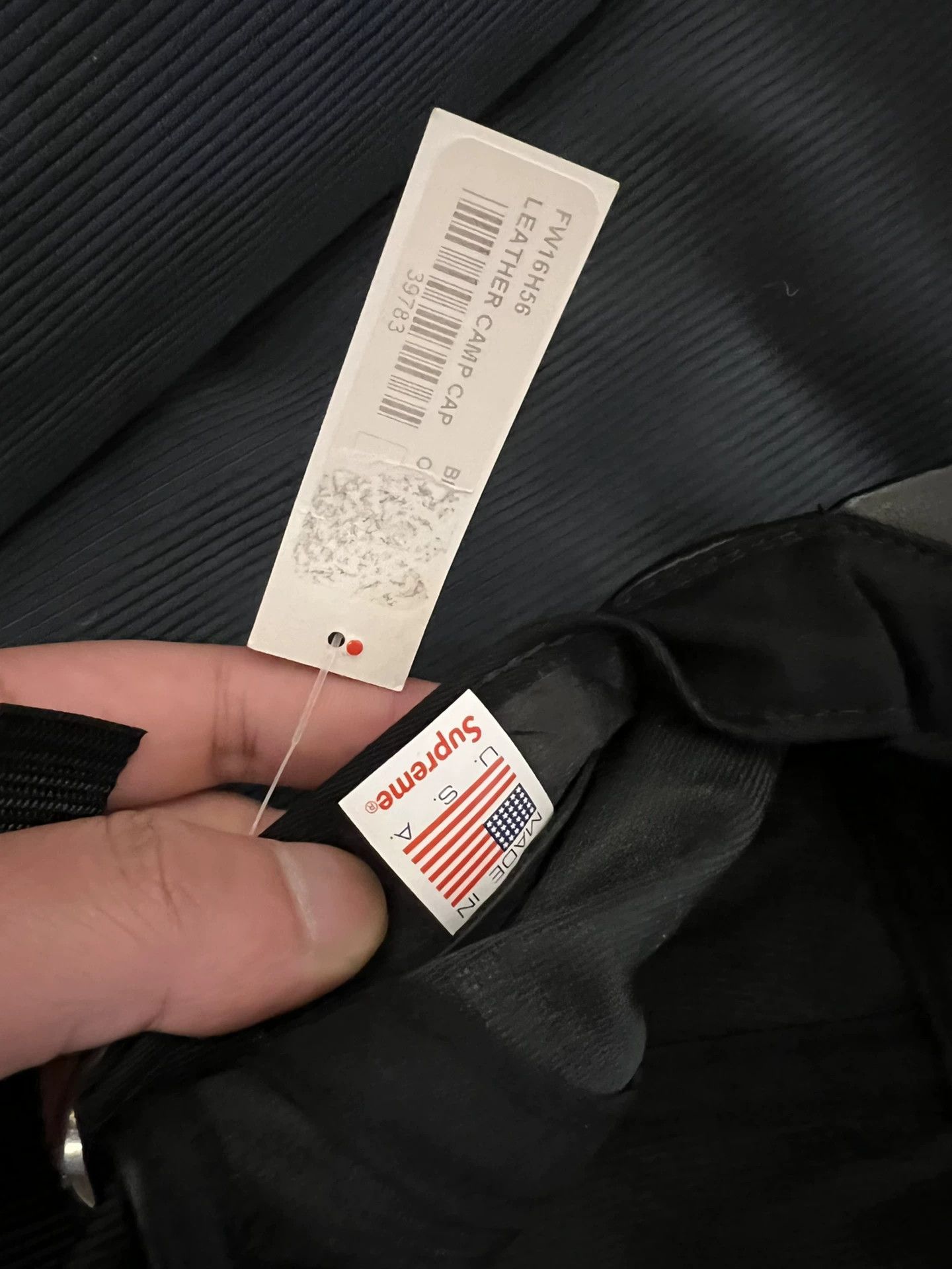 Supreme supreme leather camp cap black Size ONE SIZE - 5 Thumbnail