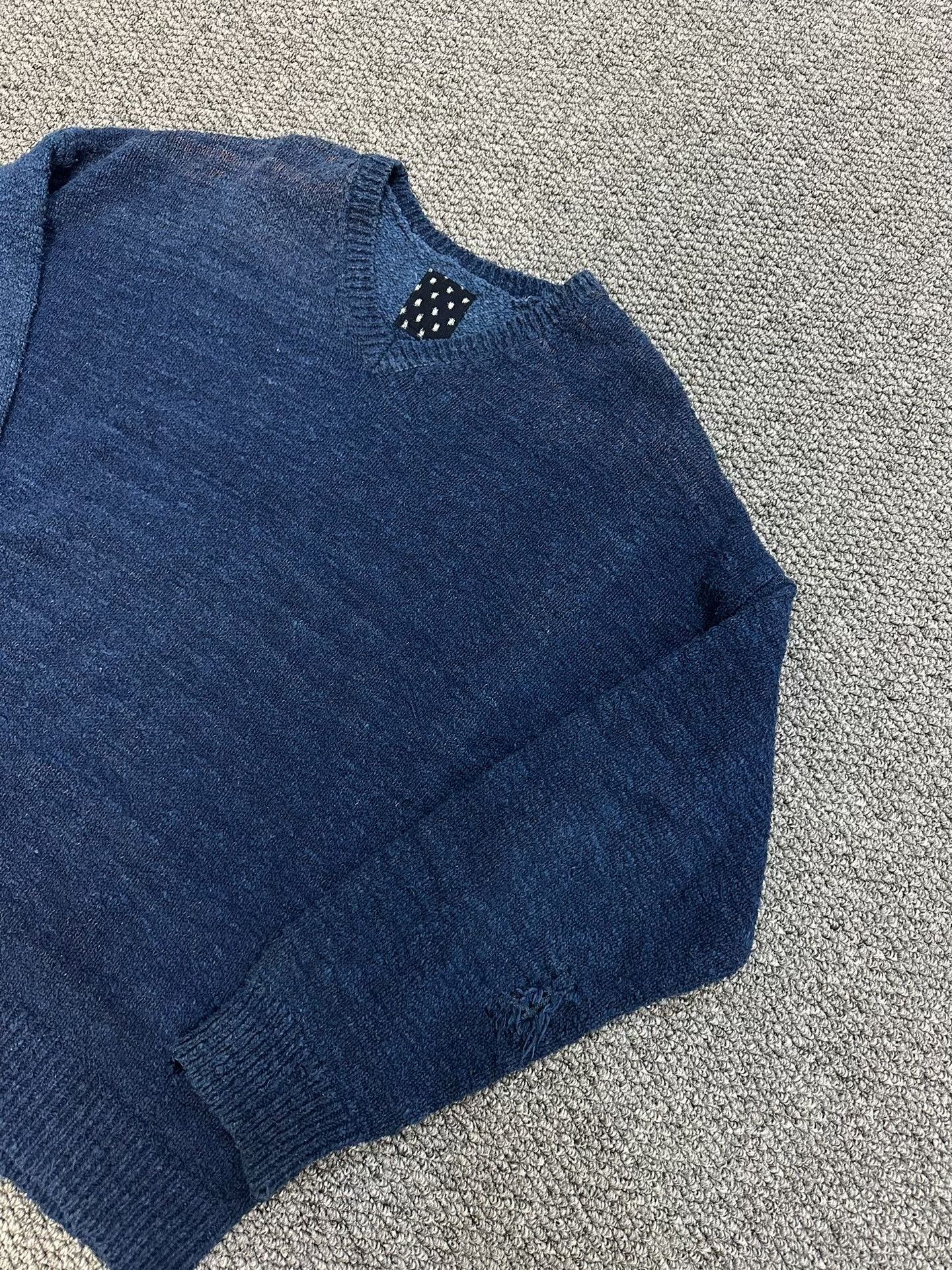 Visvim visvim blue dye loose sweater for layering Size US M / EU 48-50 / 2 - 2 Thumbnail