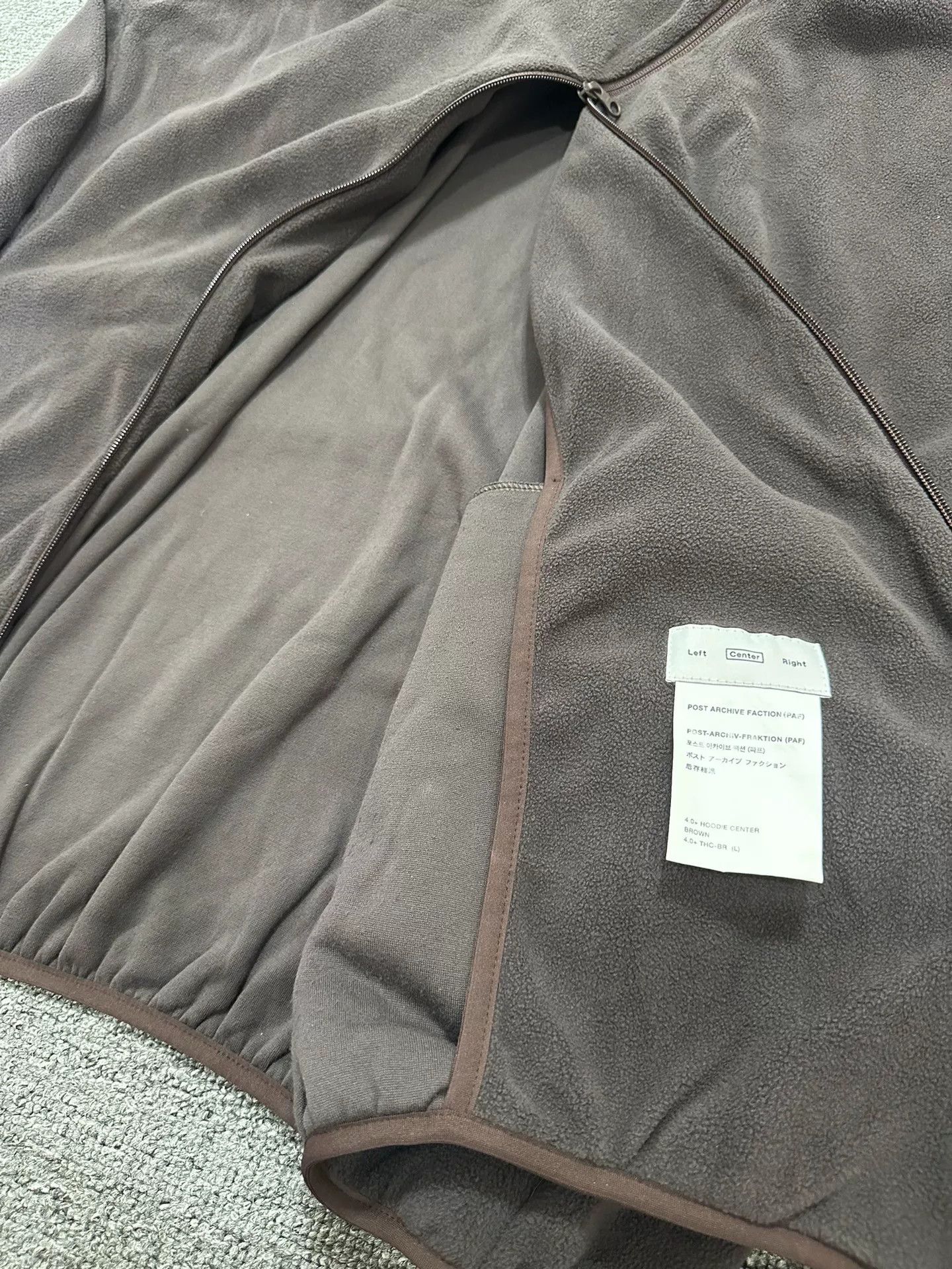 POST ARCHIVE FACTION (PAF) soft brown fleece hooded sweatshirt for men Size US L / EU 52-54 / 3 - 3 Thumbnail