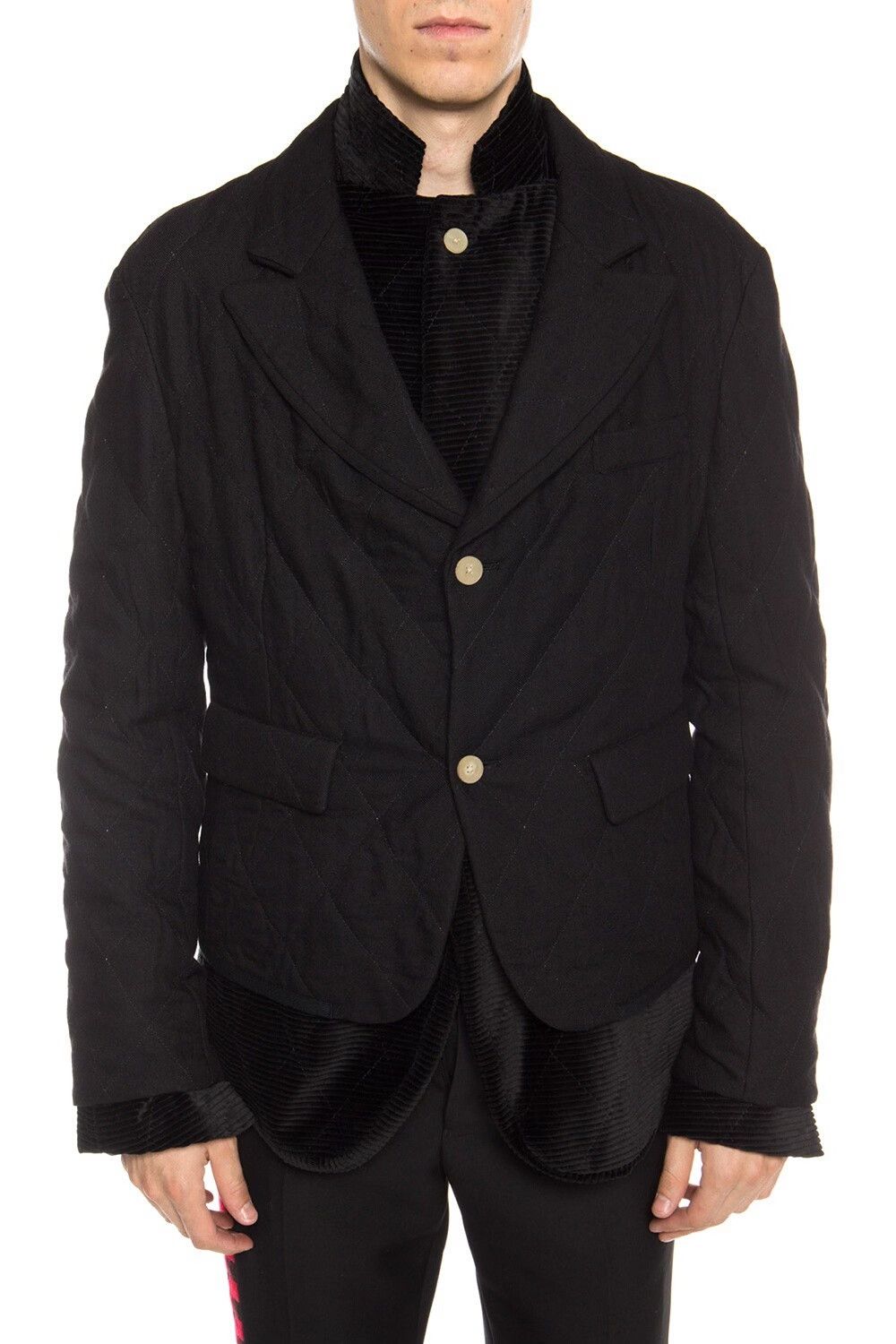 Haider Ackermann black wool blend two-in-one jacket Size US L / EU 52-54 / 3 - 3 Thumbnail