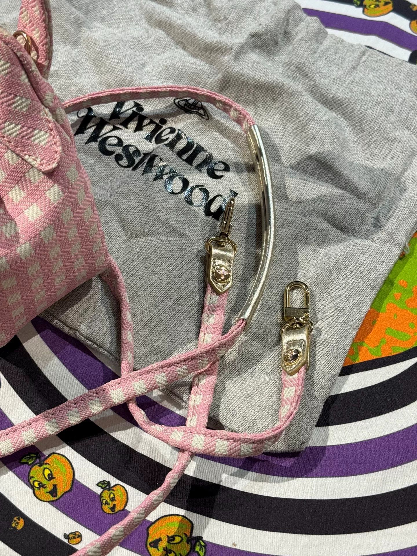 Vivienne Westwood Vivienne Westwood Pink Check Mini Bowling Bag Size ONE SIZE - 7 Thumbnail