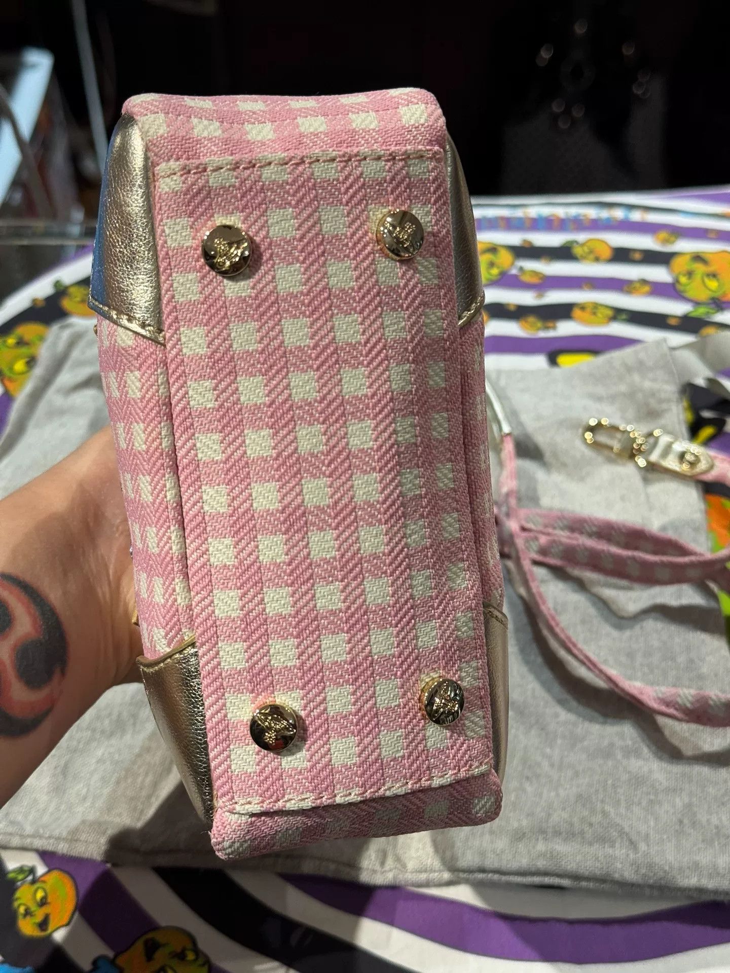 Vivienne Westwood Vivienne Westwood Pink Check Mini Bowling Bag Size ONE SIZE - 3 Thumbnail