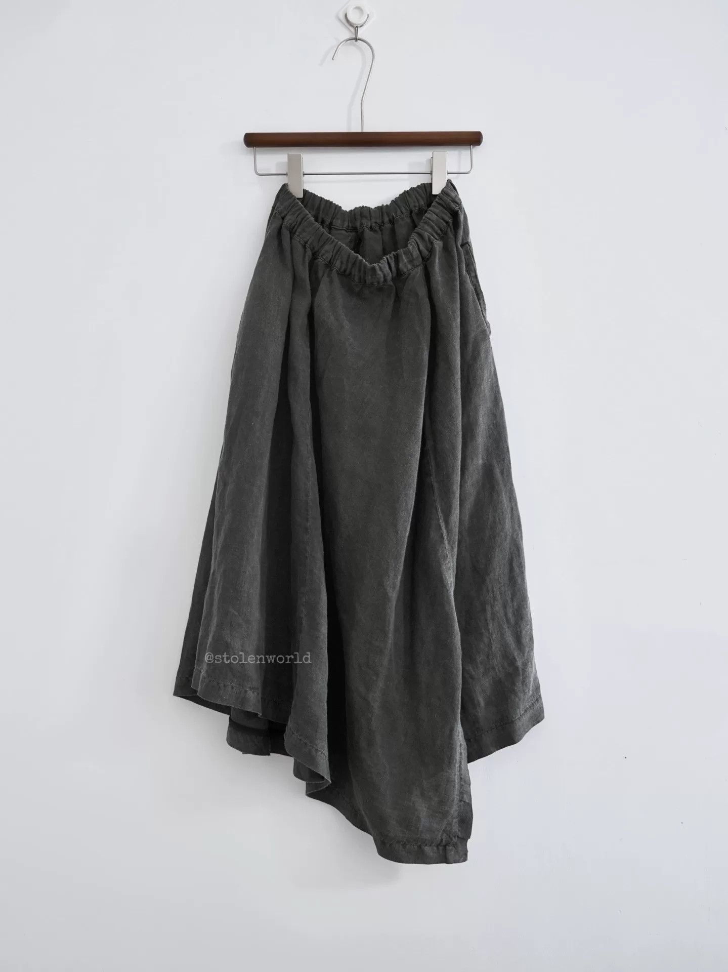 Y's Y's Yokohama Mud Dyed Linen Skirt Size 26" / US 2 / IT 38 - 3 Thumbnail