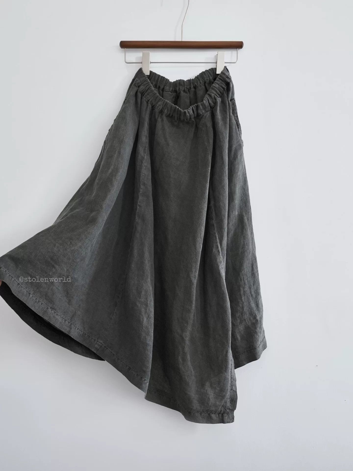 Y's Y's Yokohama Mud Dyed Linen Skirt Size 26" / US 2 / IT 38 - 5 Thumbnail