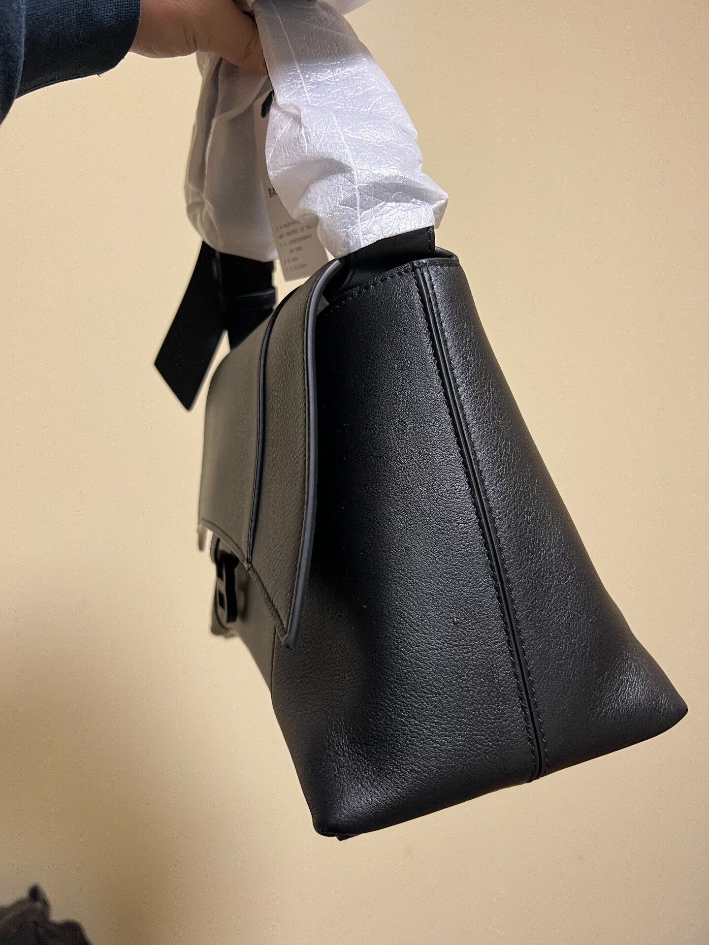 Balenciaga Balenciaga Downtown Medium Black Leather Bag Size ONE SIZE - 3 Thumbnail