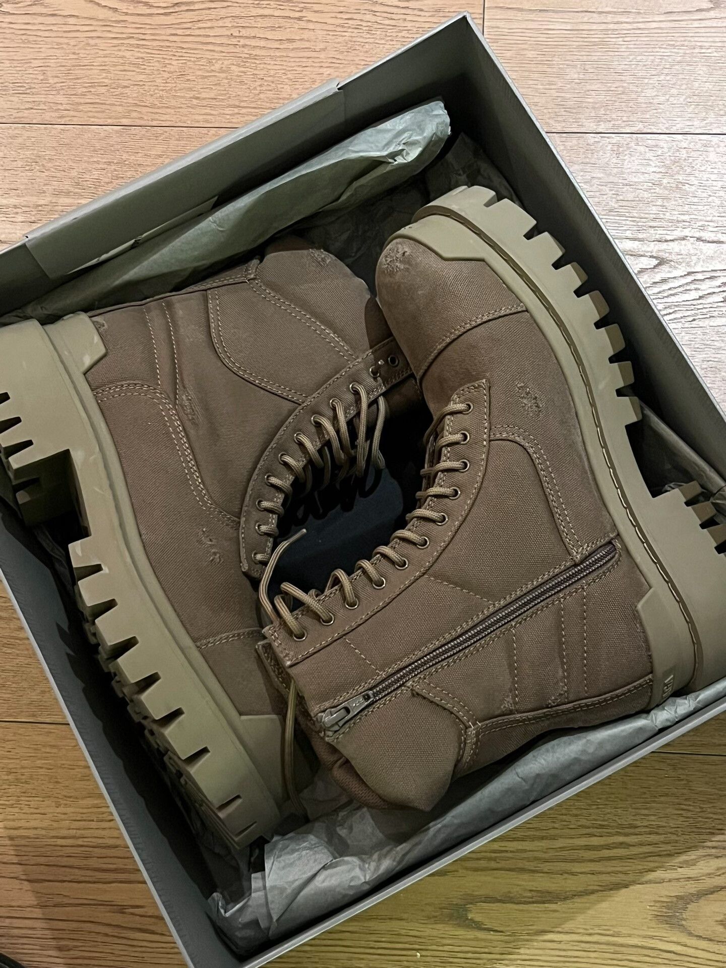 Balenciaga Balenciaga Brown Combat Boots for Men Size US 8 / EU 41 - 2 Thumbnail