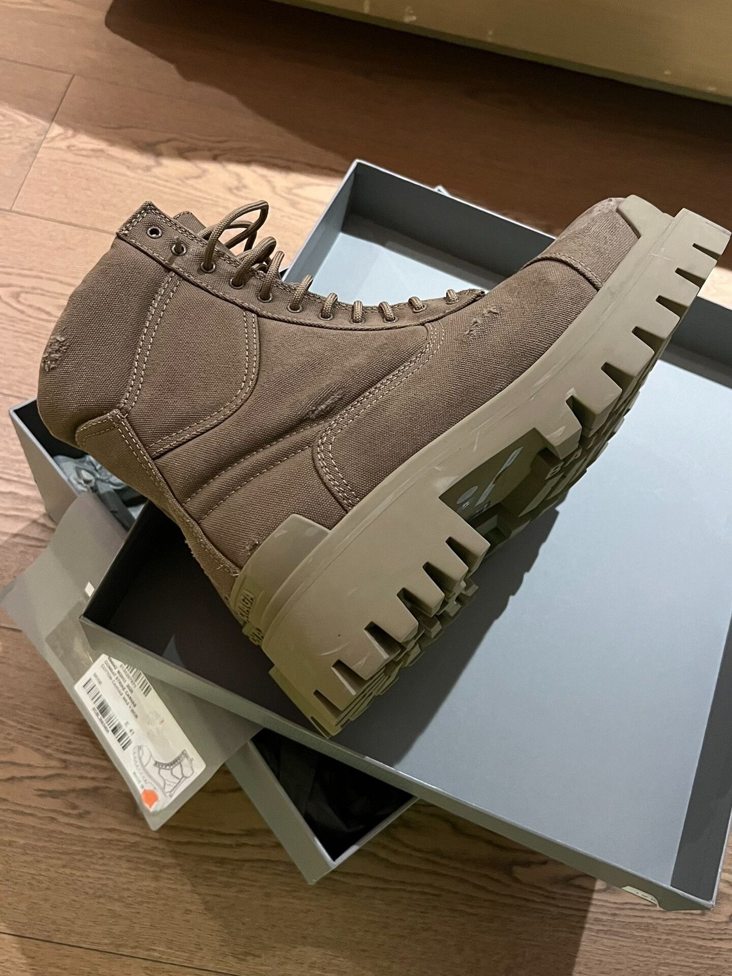 Balenciaga Balenciaga Brown Combat Boots for Men Size US 8 / EU 41 - 4 Thumbnail