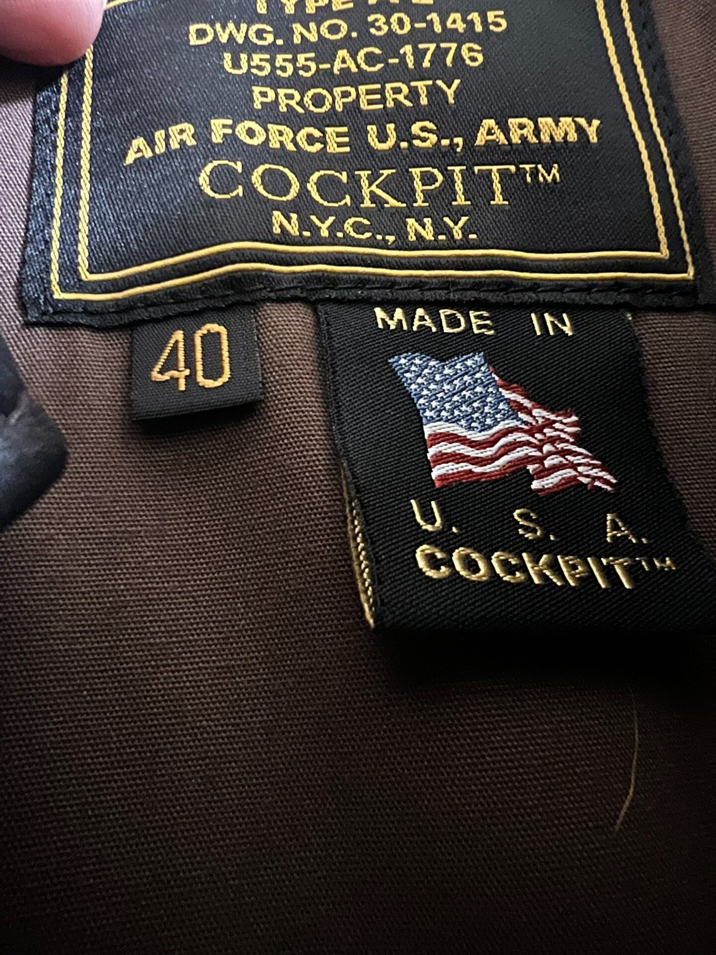 Cockpit USA Cockpit A2 Military Pilot Jacket Size US XXS / EU 40 - 5 Thumbnail