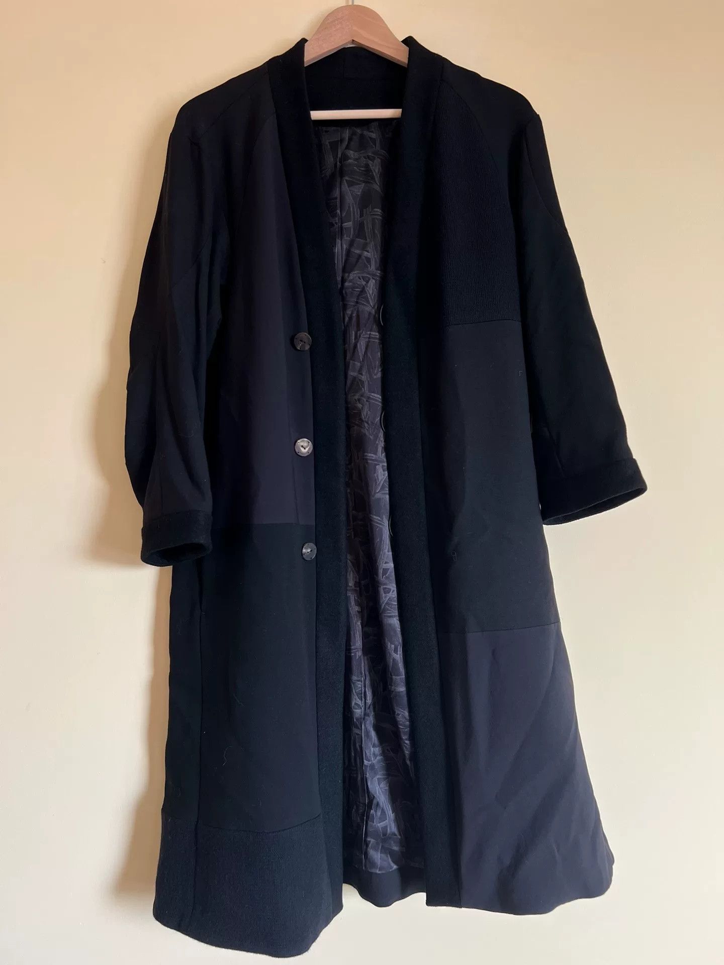 Devoa Devoa Wool Long Coat with Buttons Size US M / EU 48-50 / 2 - 2 Thumbnail