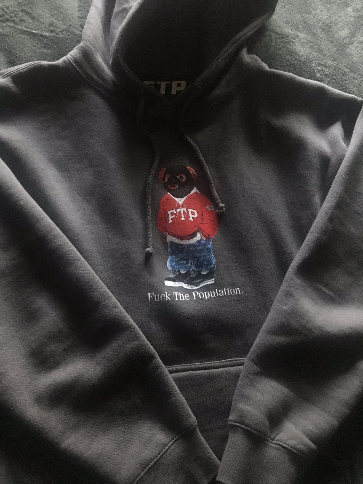 FTP Polo Bear Hoodie in Grey
