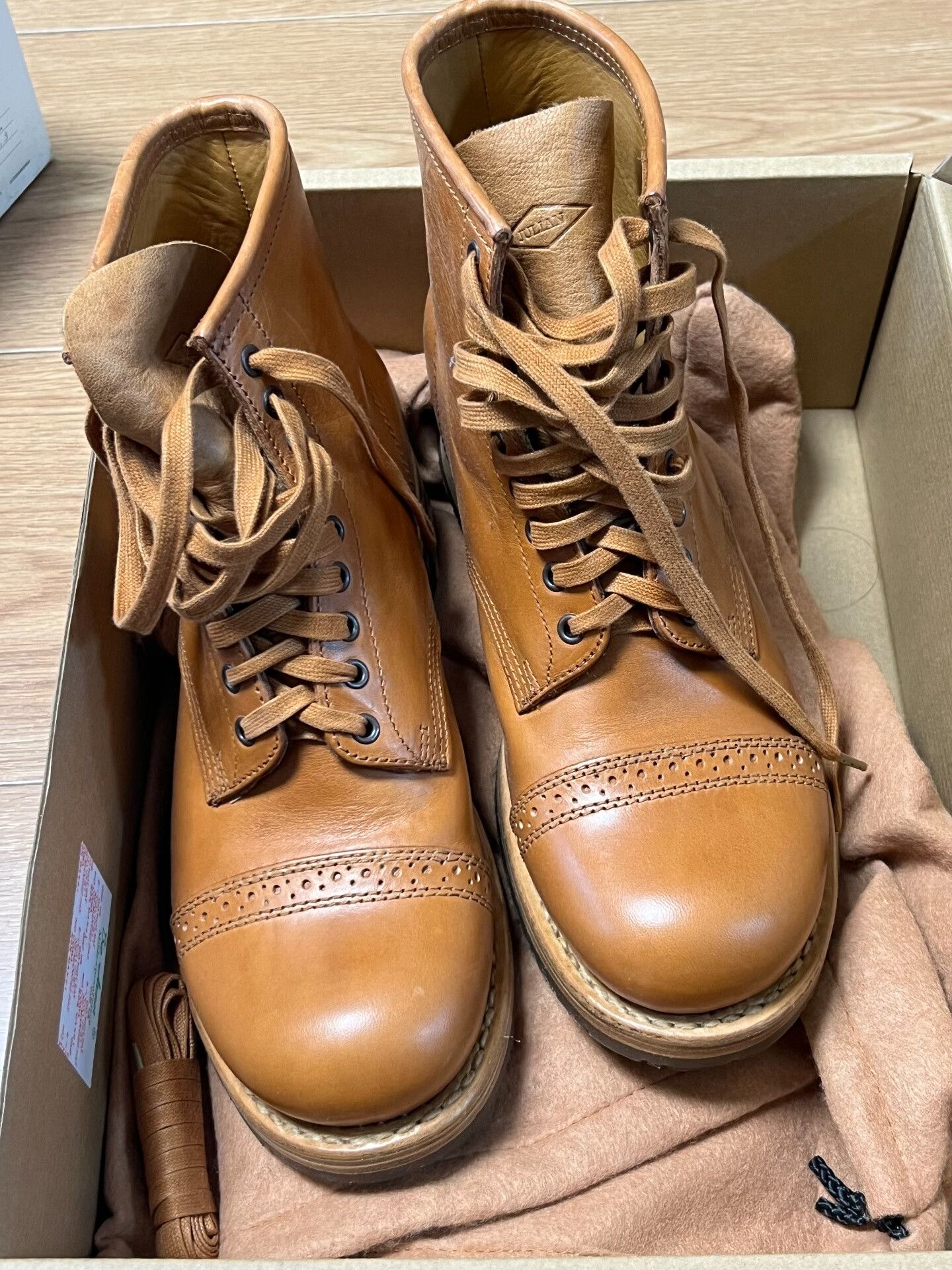 Madison Julian Whiskey Leather Boots Limited Edition Size US 8.5 / EU 41-42 - 2 Thumbnail