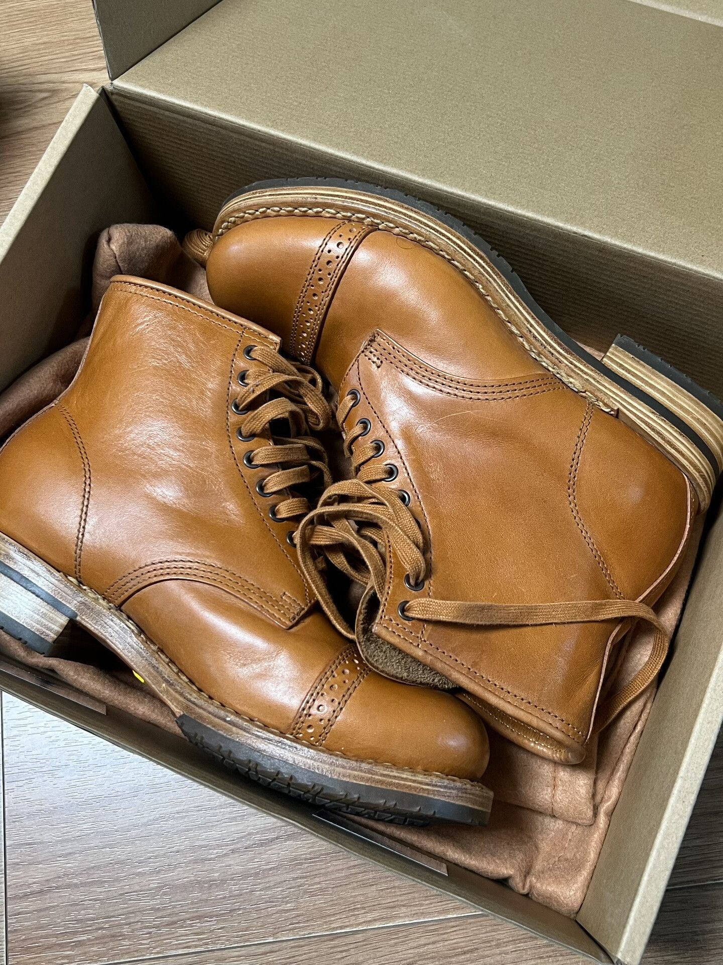 Madison Julian Whiskey Leather Boots Limited Edition Size US 8.5 / EU 41-42 - 4 Thumbnail