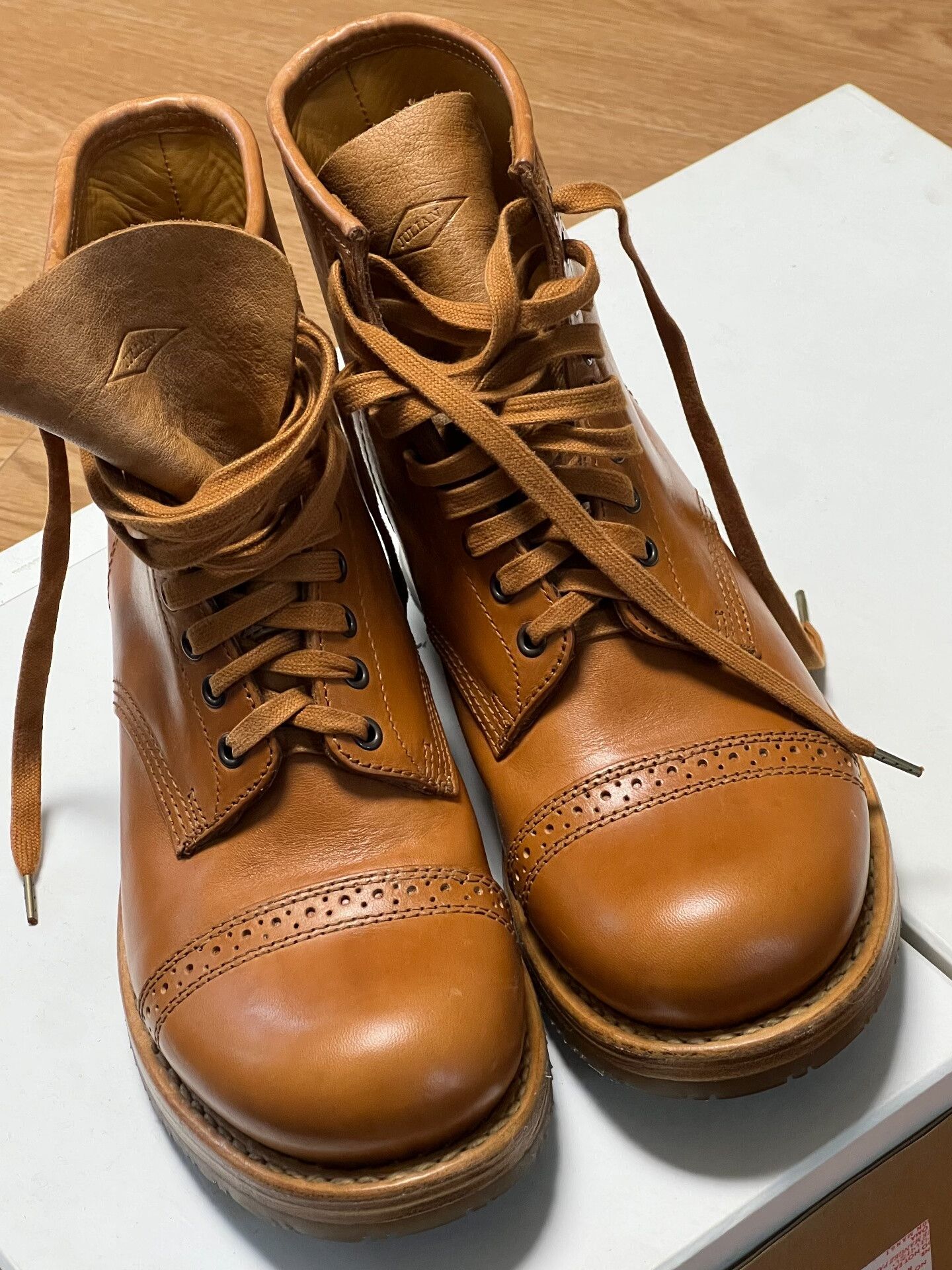 Madison Julian Whiskey Leather Boots Limited Edition Size US 8.5 / EU 41-42 - 6 Thumbnail