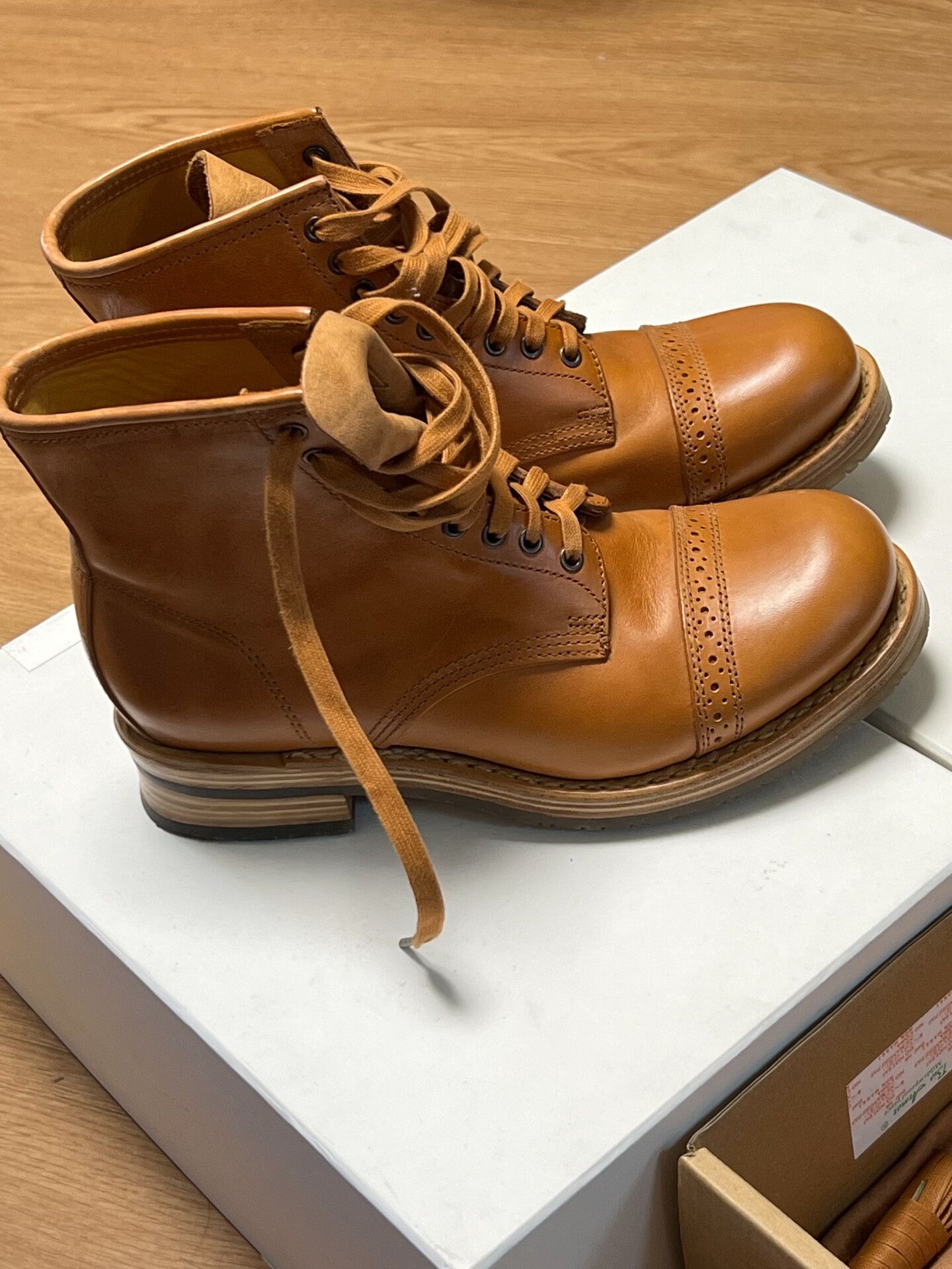 Madison Julian Whiskey Leather Boots Limited Edition Size US 8.5 / EU 41-42 - 7 Thumbnail