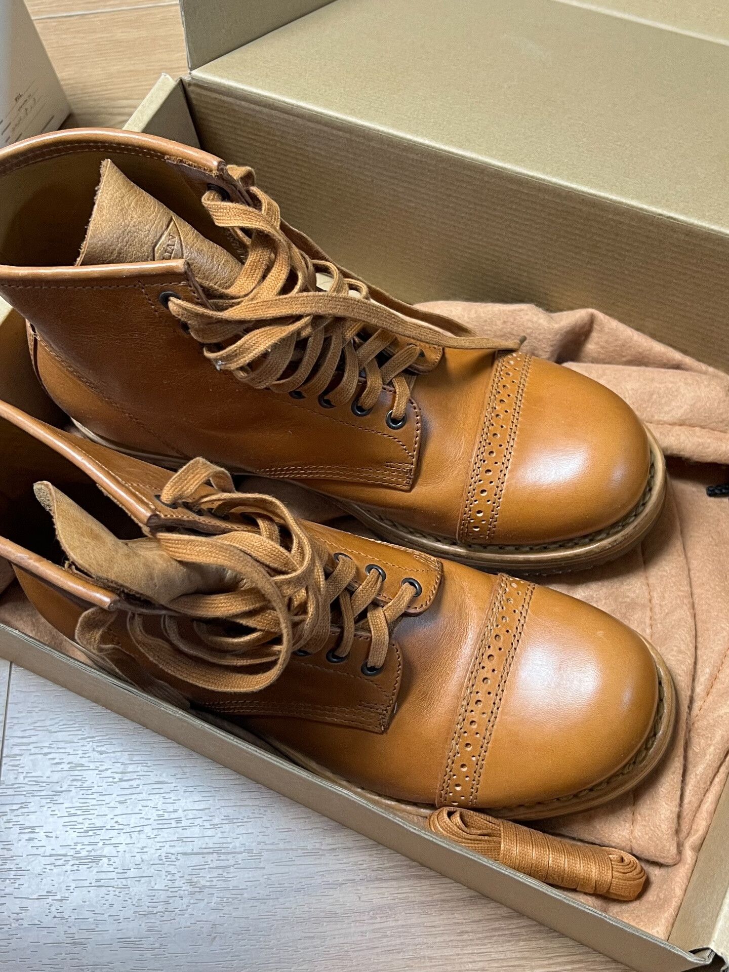 Madison Julian Whiskey Leather Boots Limited Edition Size US 8.5 / EU 41-42 - 3 Thumbnail