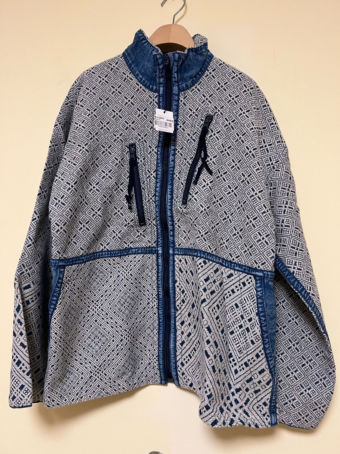 Porter Classic Porter Classic Kogin Pattern Zipper Jacket Size US L / EU 52-54 / 3 - 4 Thumbnail