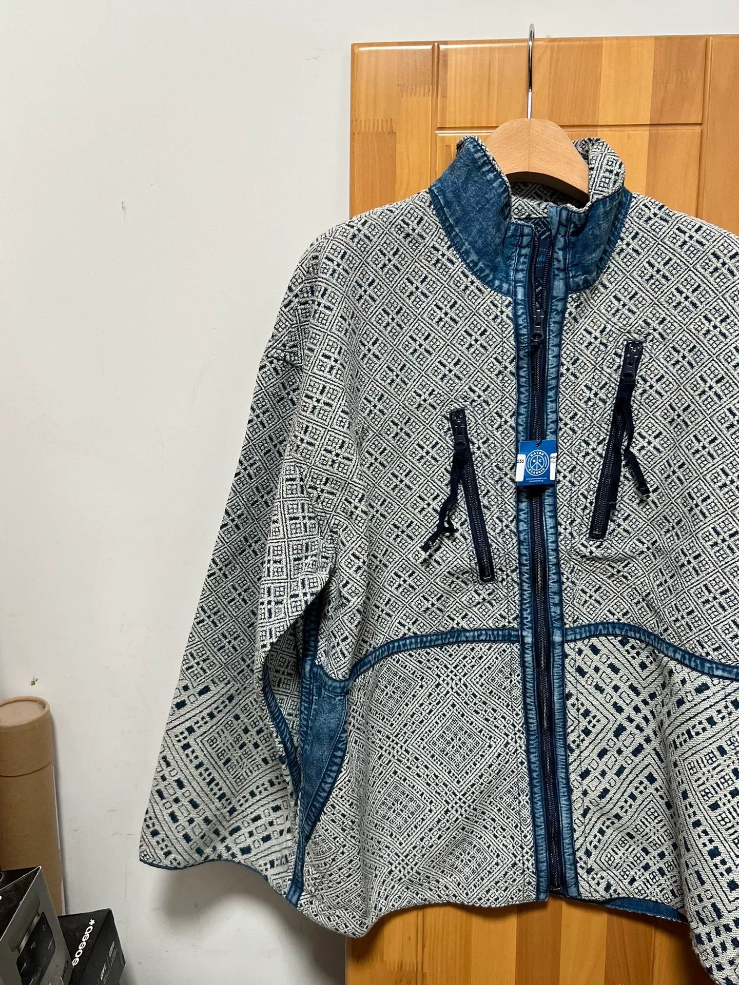 Porter Classic Porter Classic Kogin Pattern Zipper Jacket Size US L / EU 52-54 / 3 - 6 Thumbnail