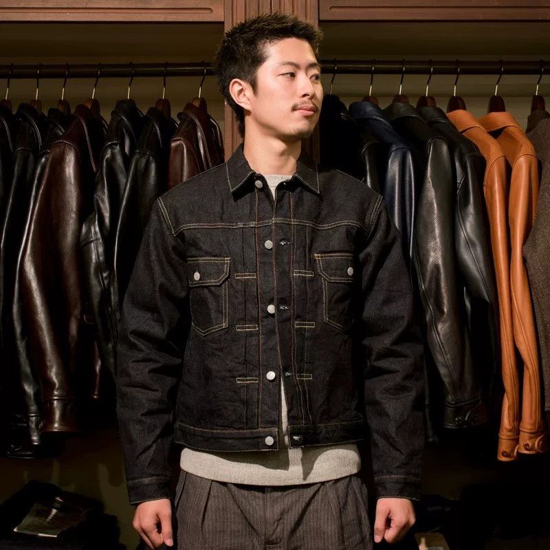 Studio D'Artisan Thick Wool Lined Denim Jacket Size US S / EU 44-46 / 1 - 3 Thumbnail