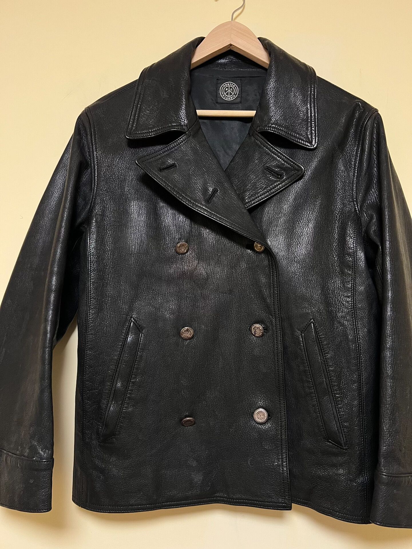 Porter Classic Vintage Goat Leather Double-Breasted Jacket Size US L / EU 52-54 / 3 - 2 Thumbnail