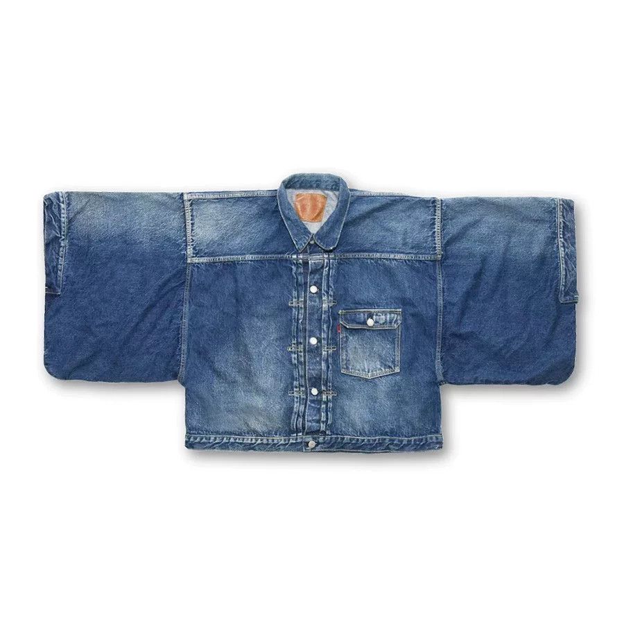 Full Count & Co. Vintage Kimono Sleeve Denim Jacket Size US XXS / EU 40 - 3 Thumbnail