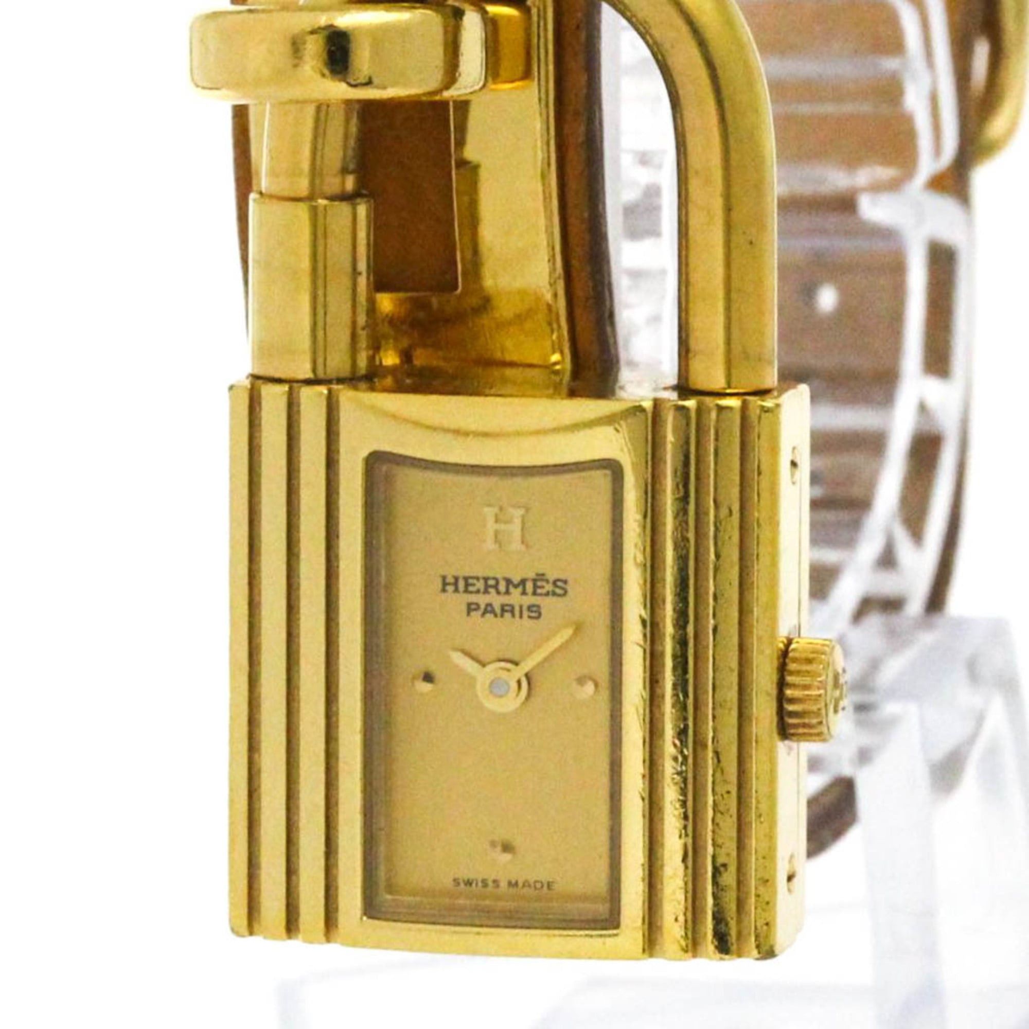 Hermes HERMES Kelly Watch Gold Plated Leather Quartz Ladies Watch Size ONE SIZE - 2 Thumbnail