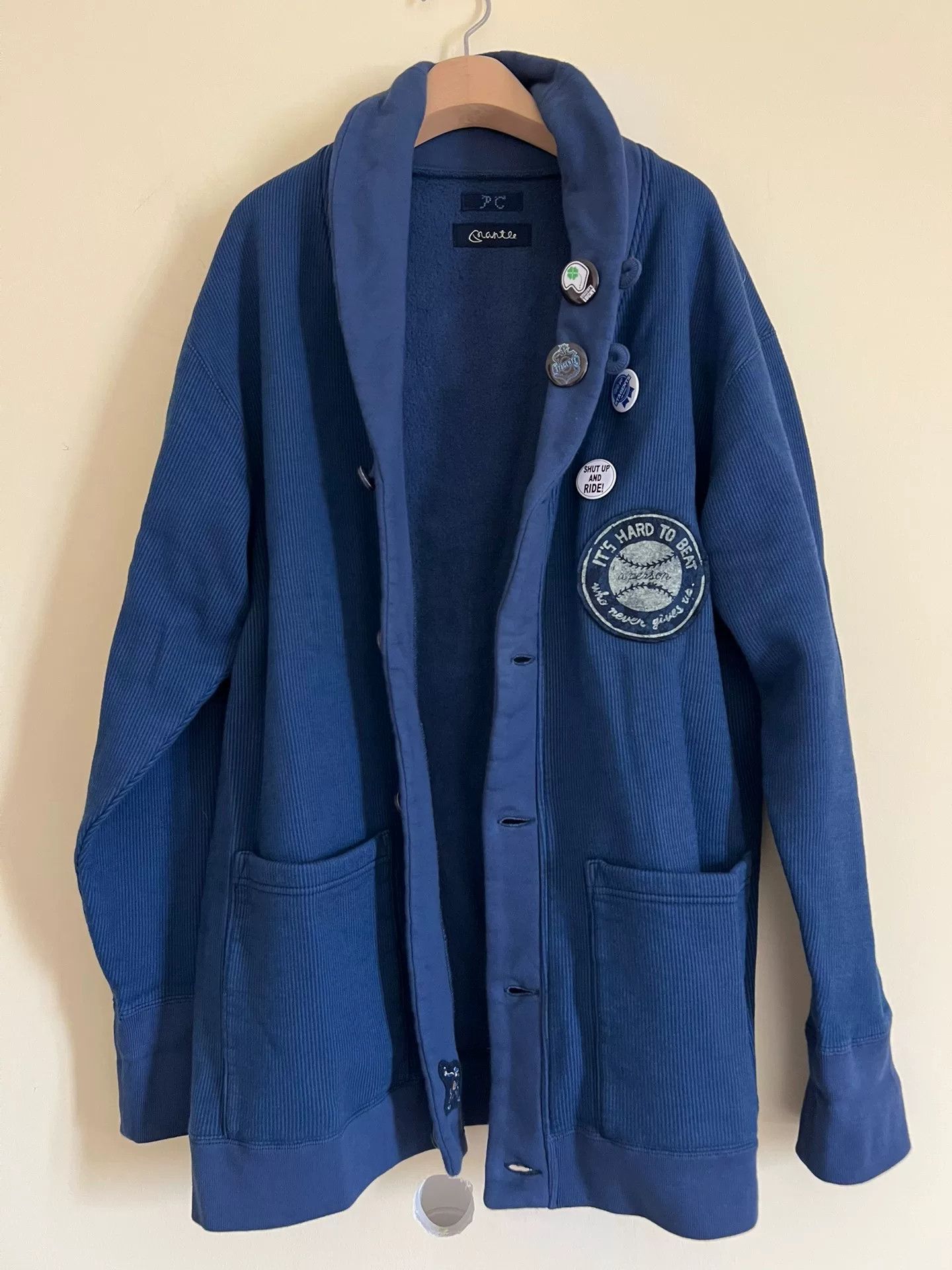 Porter Classic Porter Classic Blue Wool Baseball Jacket Size US L / EU 52-54 / 3 - 2 Thumbnail