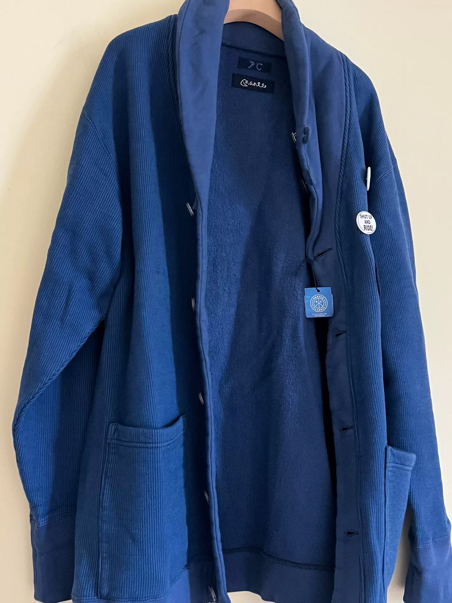 Porter Classic Porter Classic Blue Wool Baseball Jacket Size US L / EU 52-54 / 3 - 5 Thumbnail