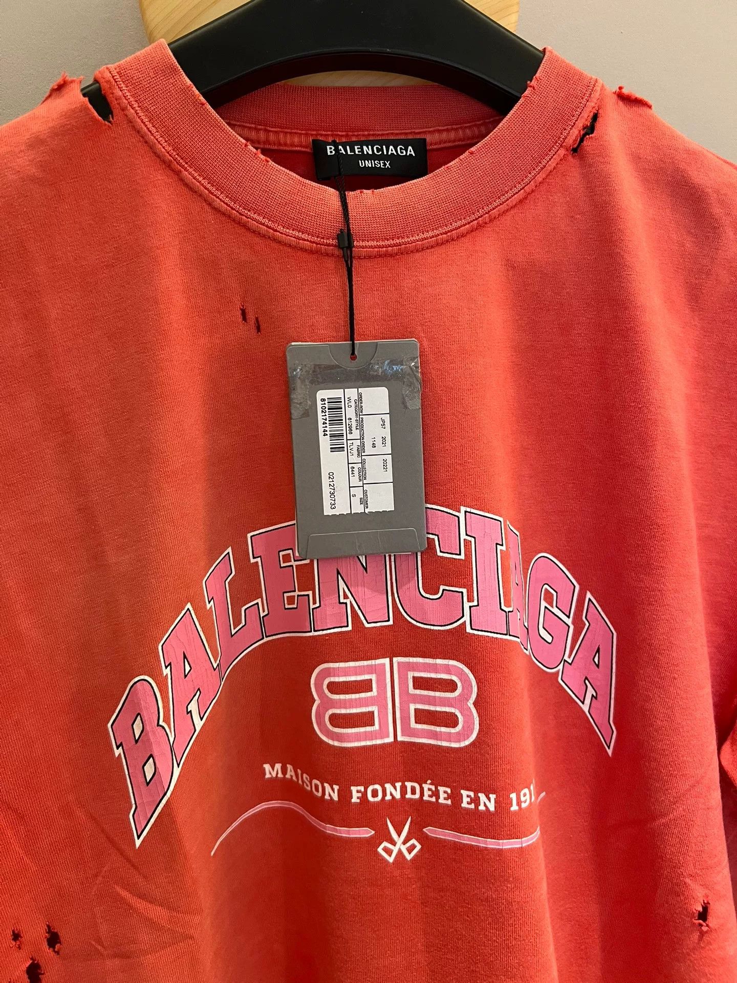 Balenciaga Balenciaga Unisex BB Letter T-shirt Size US S / EU 44-46 / 1 - 4 Thumbnail