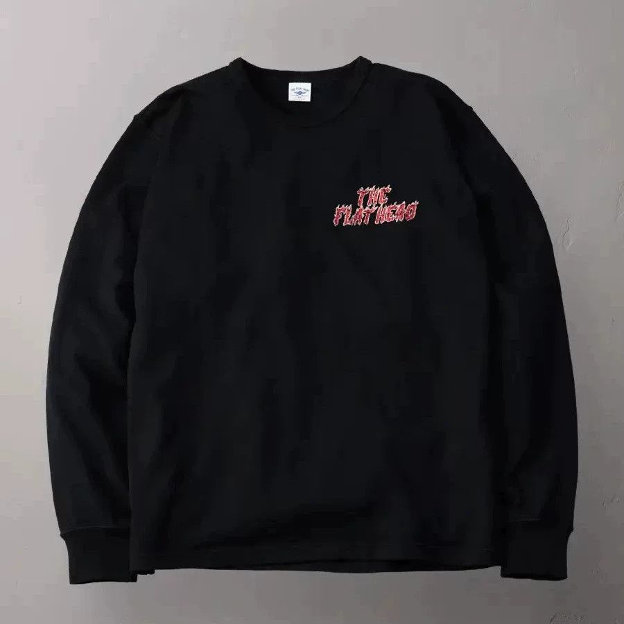 The Flat Head Vintage Thick Long Sleeve T-Shirt Size US XS / EU 42 / 0 - 4 Thumbnail