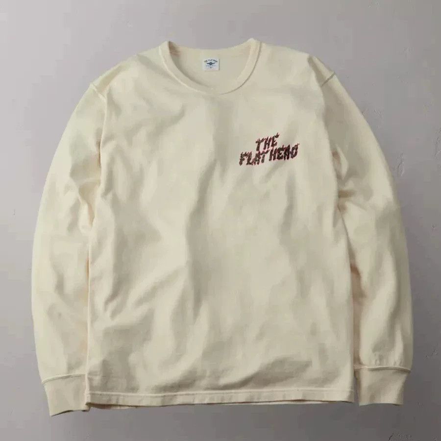 The Flat Head Vintage Thick Long Sleeve T-Shirt Size US XS / EU 42 / 0 - 2 Thumbnail
