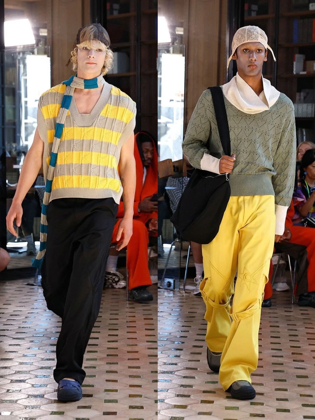 Kiko Kostadinov Kiko Kostadinov Yellow Stripe Vest Size L / US 10 / IT 46 - 7 Thumbnail