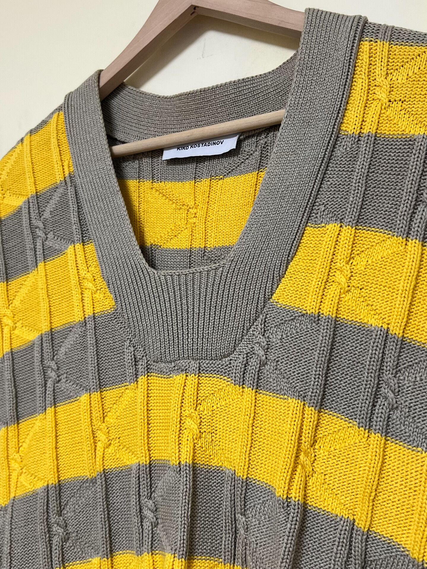 Kiko Kostadinov Kiko Kostadinov Yellow Stripe Vest Size L / US 10 / IT 46 - 3 Thumbnail