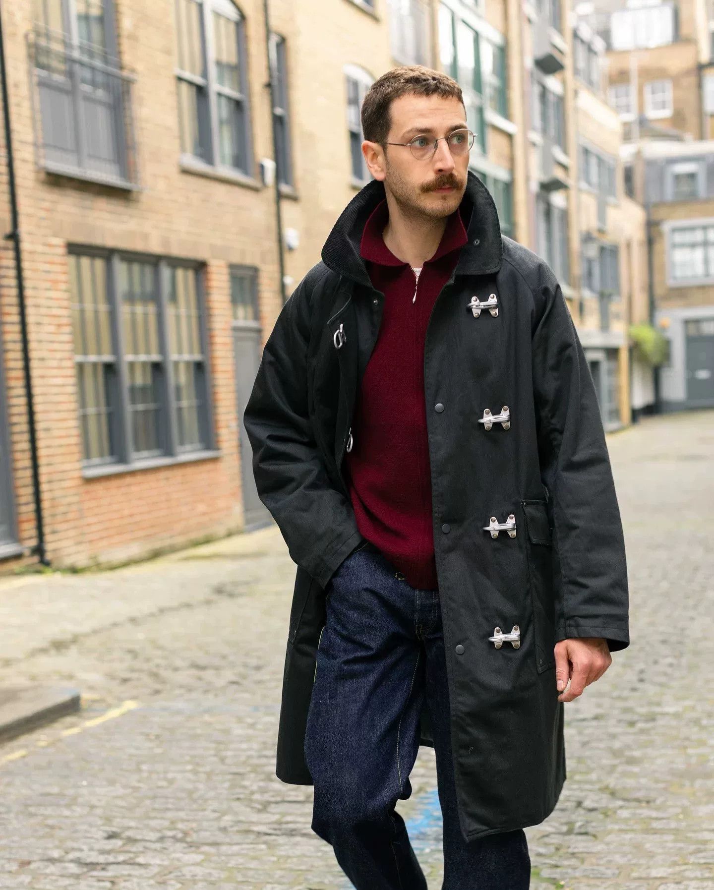 Soundman Classic Black Wool Lined Overcoat Size US M / EU 48-50 / 2 - 3 Thumbnail