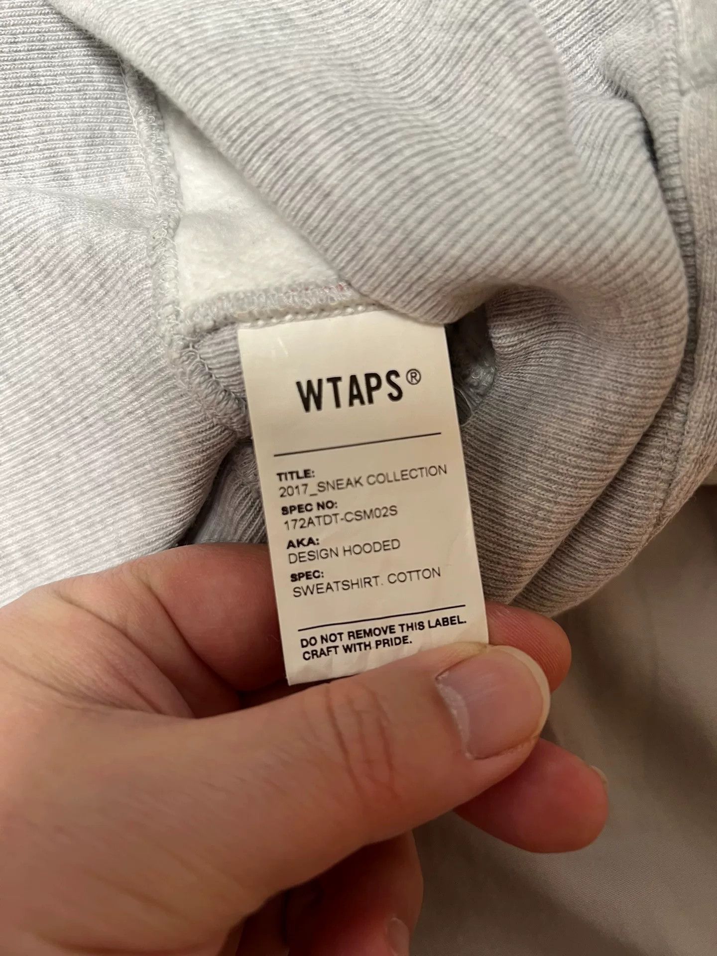 Wtaps WTAPS Design Hooded Sweatshirt in Gray Size US XL / EU 56 / 4 - 7 Thumbnail