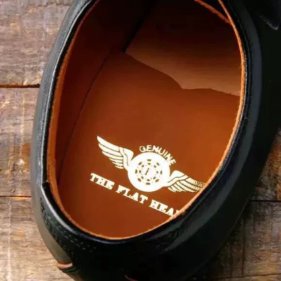 The Flat Head Black Leather Low-Top Derby Shoes Size US 8.5 / EU 41-42 - 4 Thumbnail
