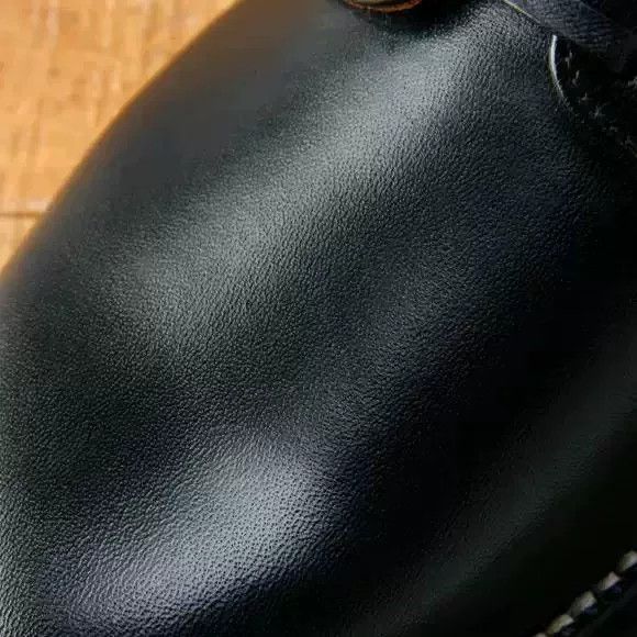 The Flat Head Black Leather Low-Top Derby Shoes Size US 8.5 / EU 41-42 - 3 Thumbnail