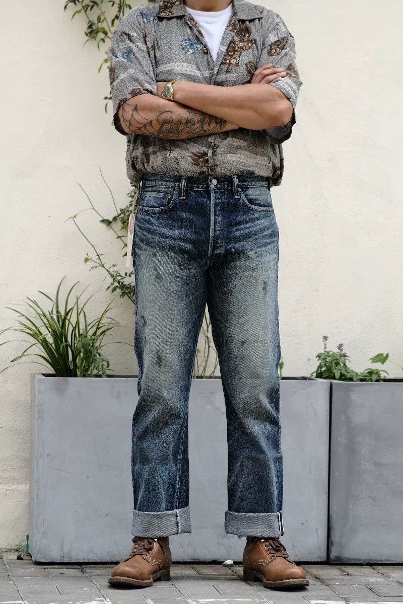 Full Count & Co. Fullcount Vintage Wash Denim Jeans Size US 32 / EU 48 - 2 Thumbnail