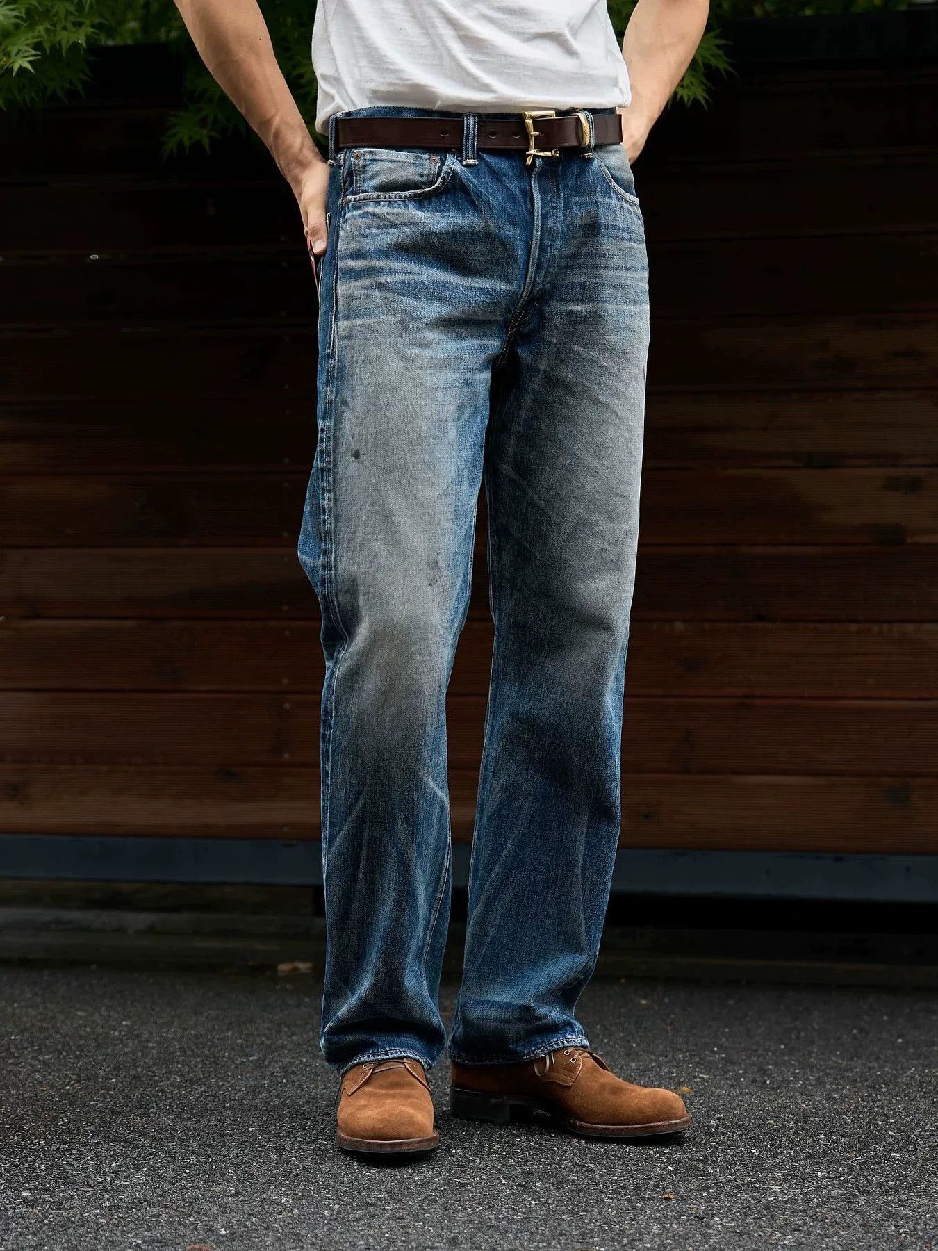 Full Count & Co. Fullcount Distressed Denim Jeans Made in Japan Size US 30 / EU 46 - 2 Thumbnail